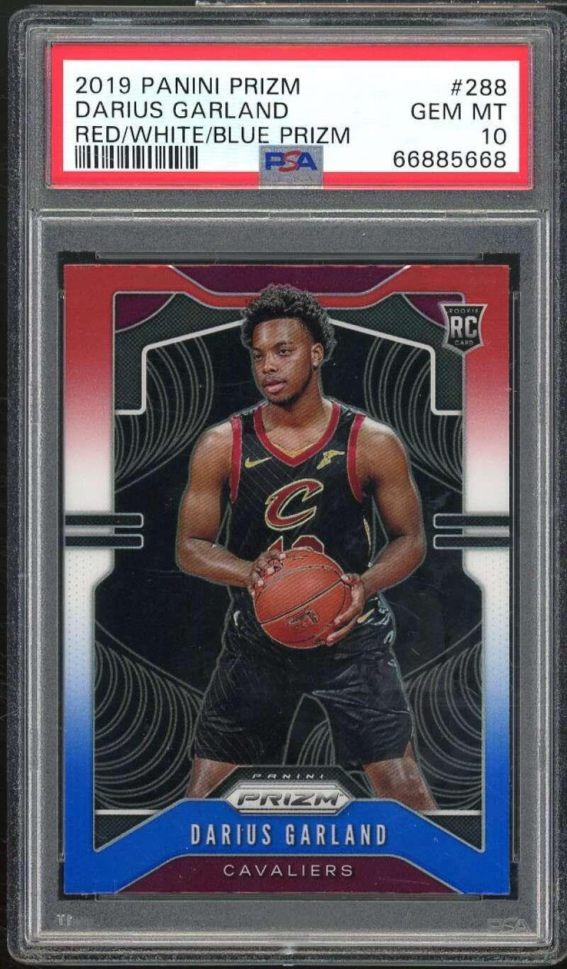 Darius Garland Rookie Card 2019-20 Panini Prizm Red White Prizm #288 PSA 10 - Basketball Slabbed Rookie Cards