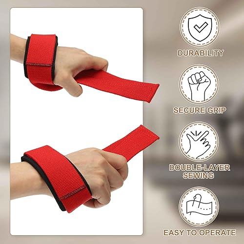 Miniatura 4 de MECCANIXITY Lifting Straps Heavy Power Durable Cotton Lifting Wraps Weight Lifting Gym Wrist Straps for Weightlifting Powerlifting Deadlifting