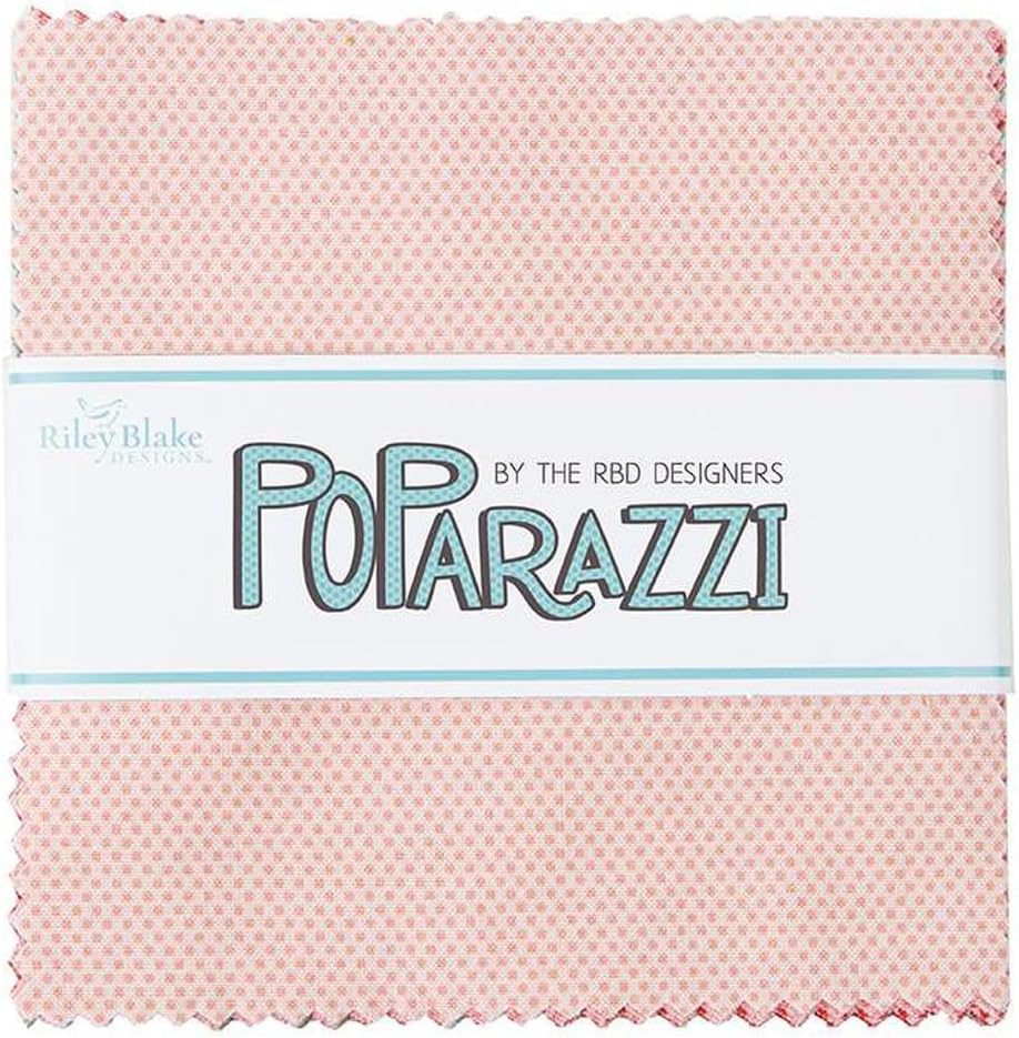 Riley Blake POParazzi By Assorted RBD Designers, Premium Quilting Fabric, Perfect for Quilting, Crafting, Sewing Projects and More… (10" Cream Stacker)