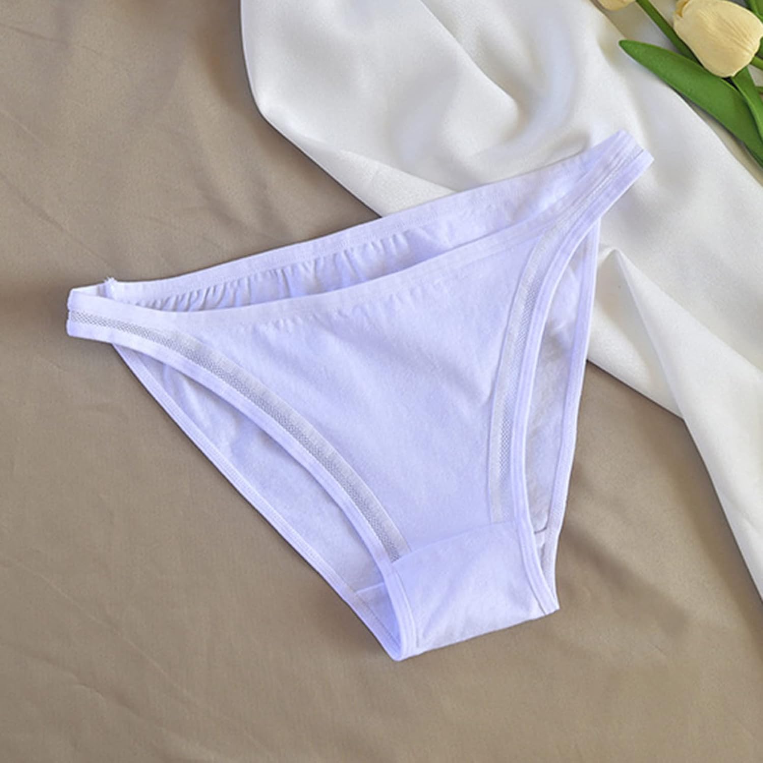 DGHM-JLMY Women's Breathable Bikini Briefs Thin Straps Panties Sexy Lace Low Waist Briefs Thin Strap Briefs Bikini Underwear