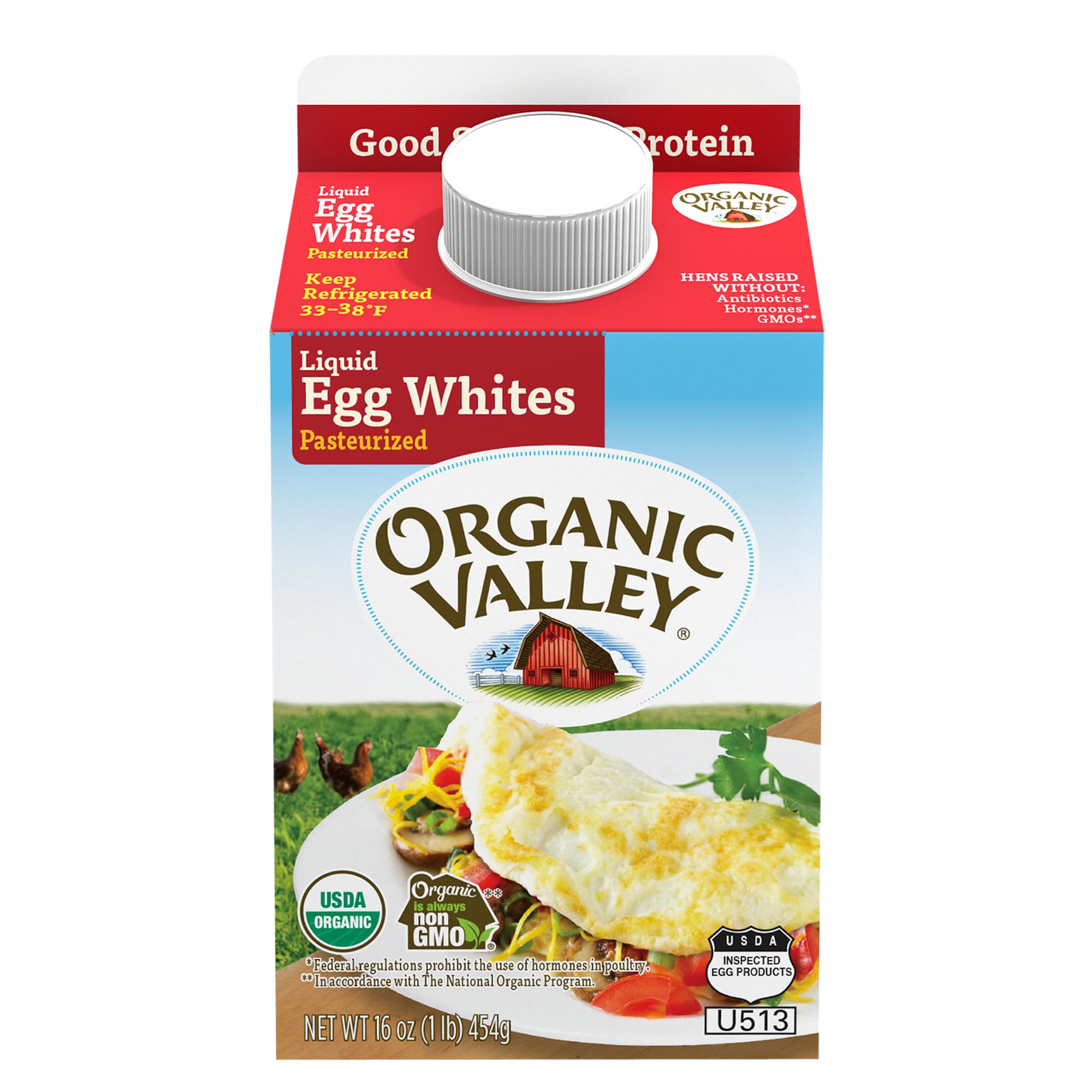 Organic Liquid Egg Whites, 16 oz
