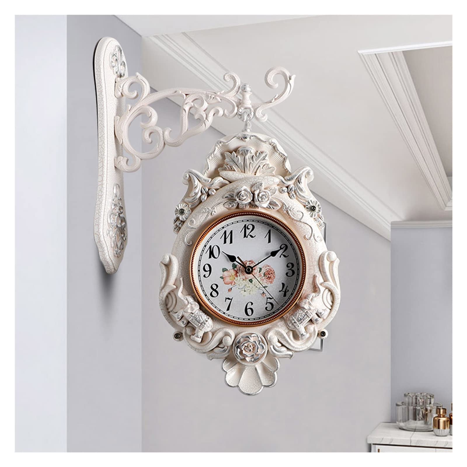 Amazon.com: Wall Clock Fashion Hanging Double Sided Clock, Vintage