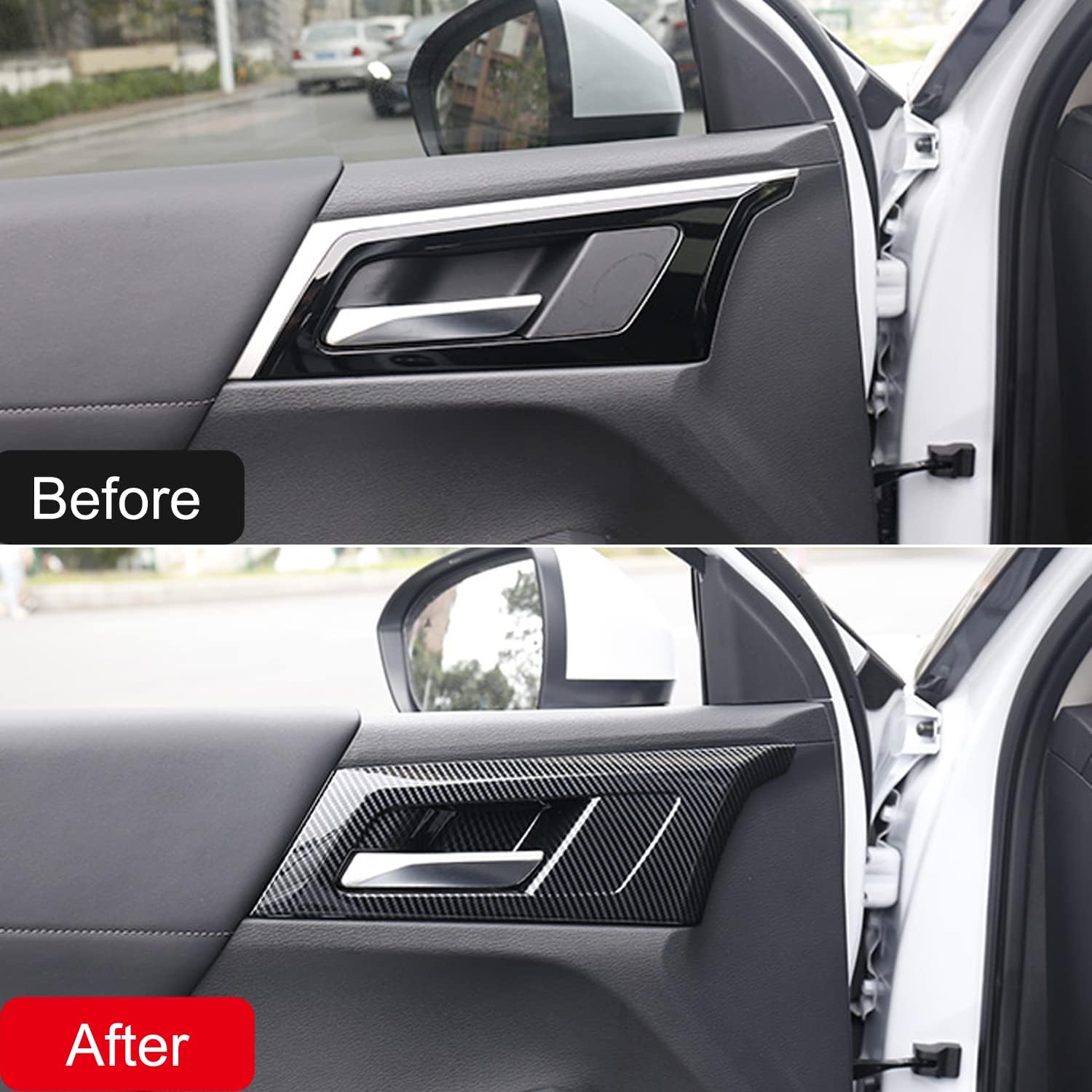 CTH for Mitsubishi Outlander 2022-2025 Interior Car Door Handle Bowl Decotative Panel Cover Trim Car Accessories 4pcs (Not fit for SEL, GT)