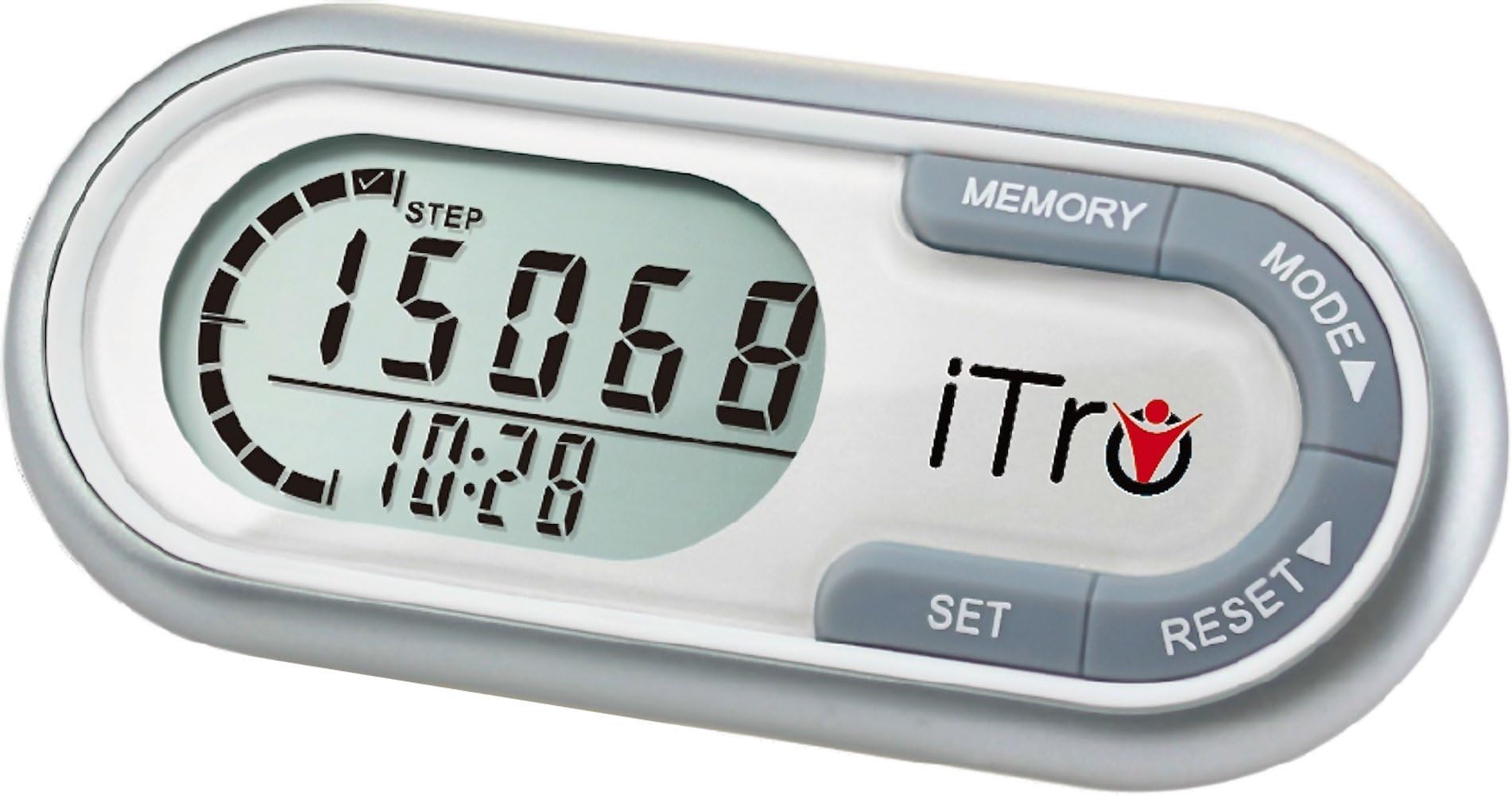 iTro ProStyle 3D Pedometer with Strong Clip - Personal Fitness Tracker for Men, Women & Kids. With Step, Calorie & Distance Counter - Enhance Your Physical Fitness and Lifestyle Now!