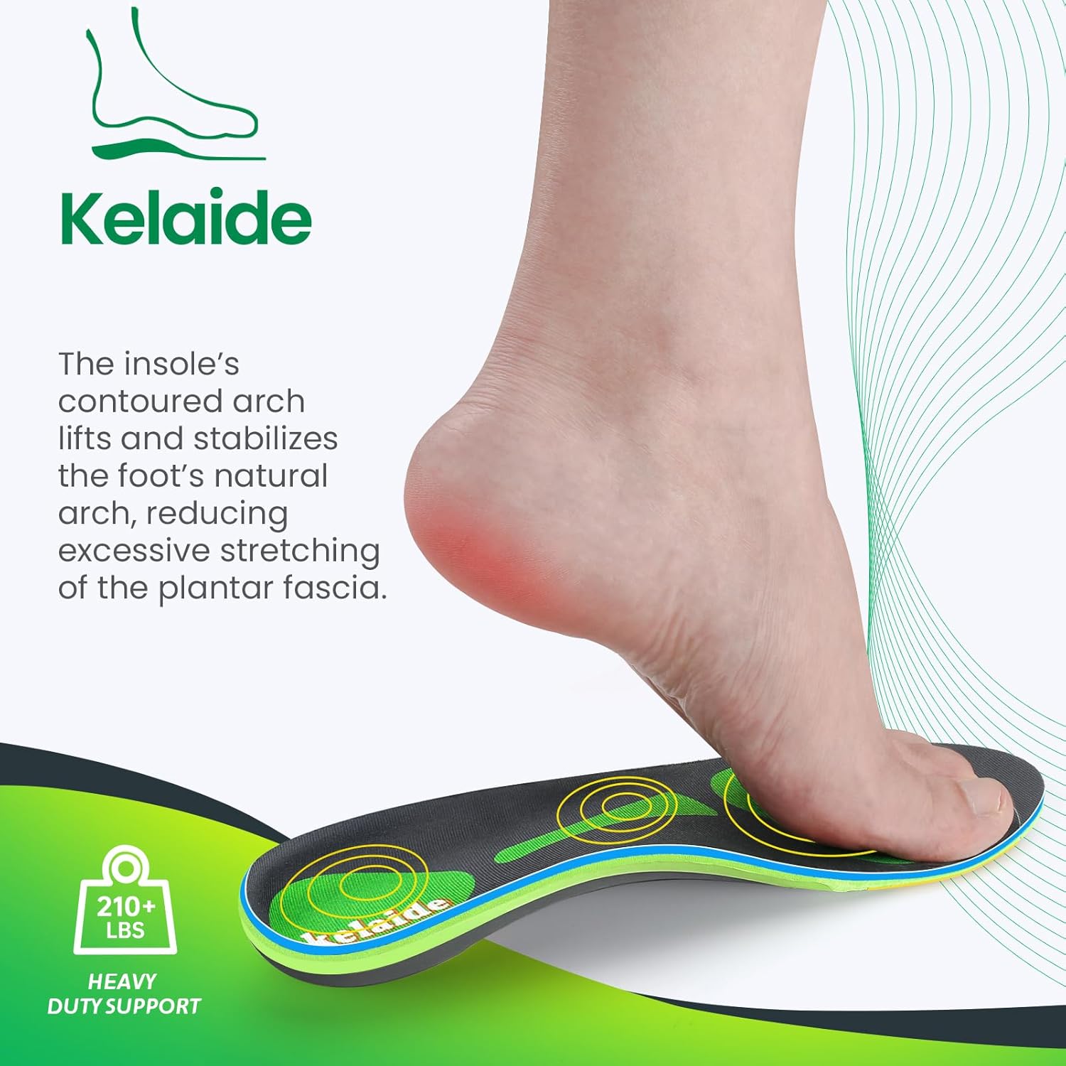 Arch Support Inserts for Men & Women – 210+ lbs Heavy Duty Orthotic Insoles for Plantar Fasciitis, Flat Feet, Heel Pain, Over-Pronation Relief, Work Boot Support Insole for Standing & Running - Image 3