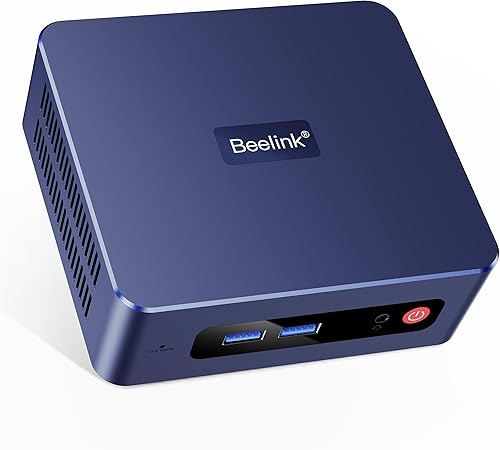 Beelink Mini PC Ser5 Pro, AMD Ryzen 5 5500U (hasta 4.0 GHz, 6C12T), 16 GB DDR4 500 GB PCle SSD, mini computadora compatible con 4K Triple