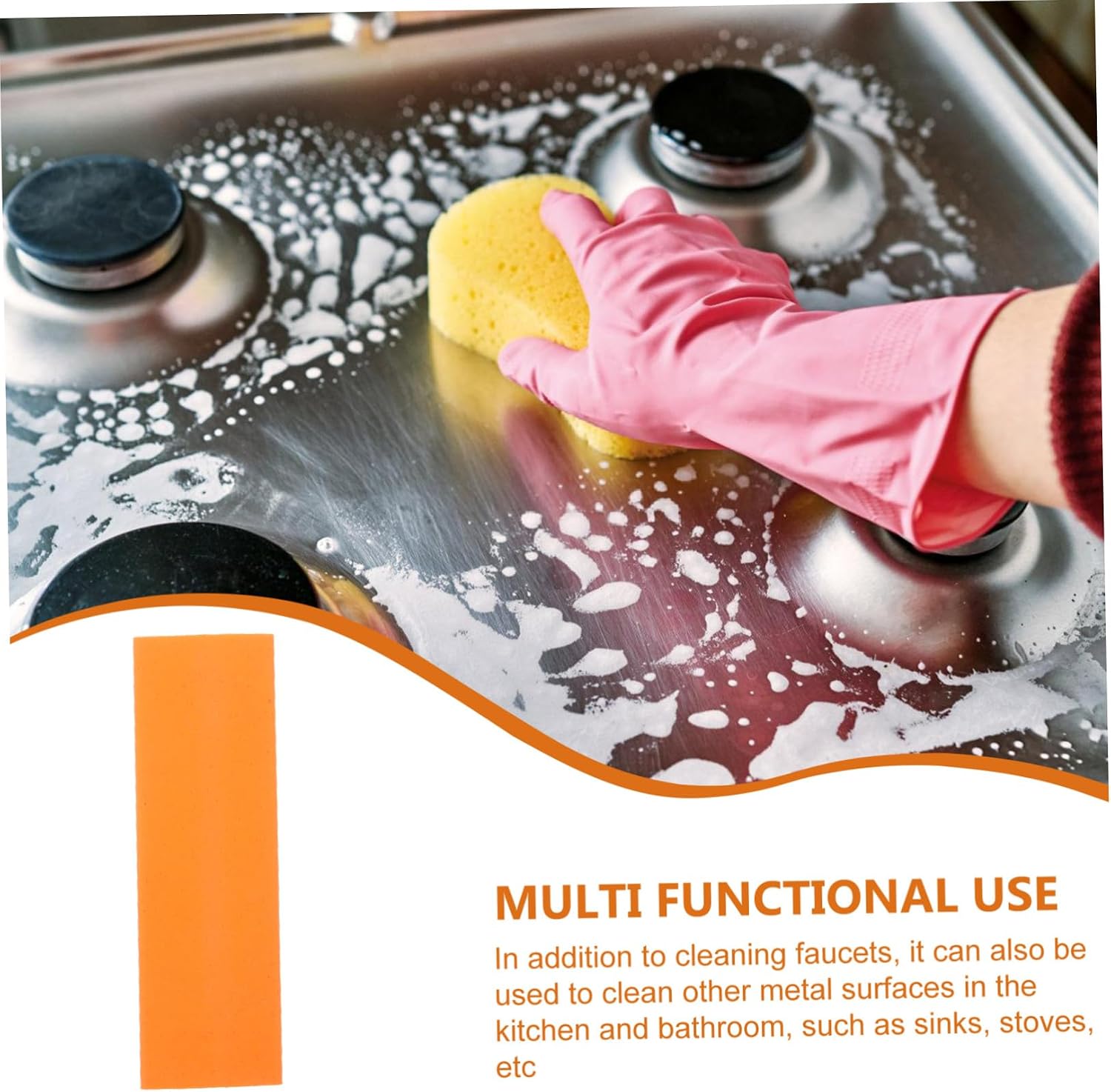 Ciieeo Remover for Pot Stains Kitchen Limescale Eraser Wall Stains Cleaner Scrub Eraser for Daily Use Stainless Steel Material