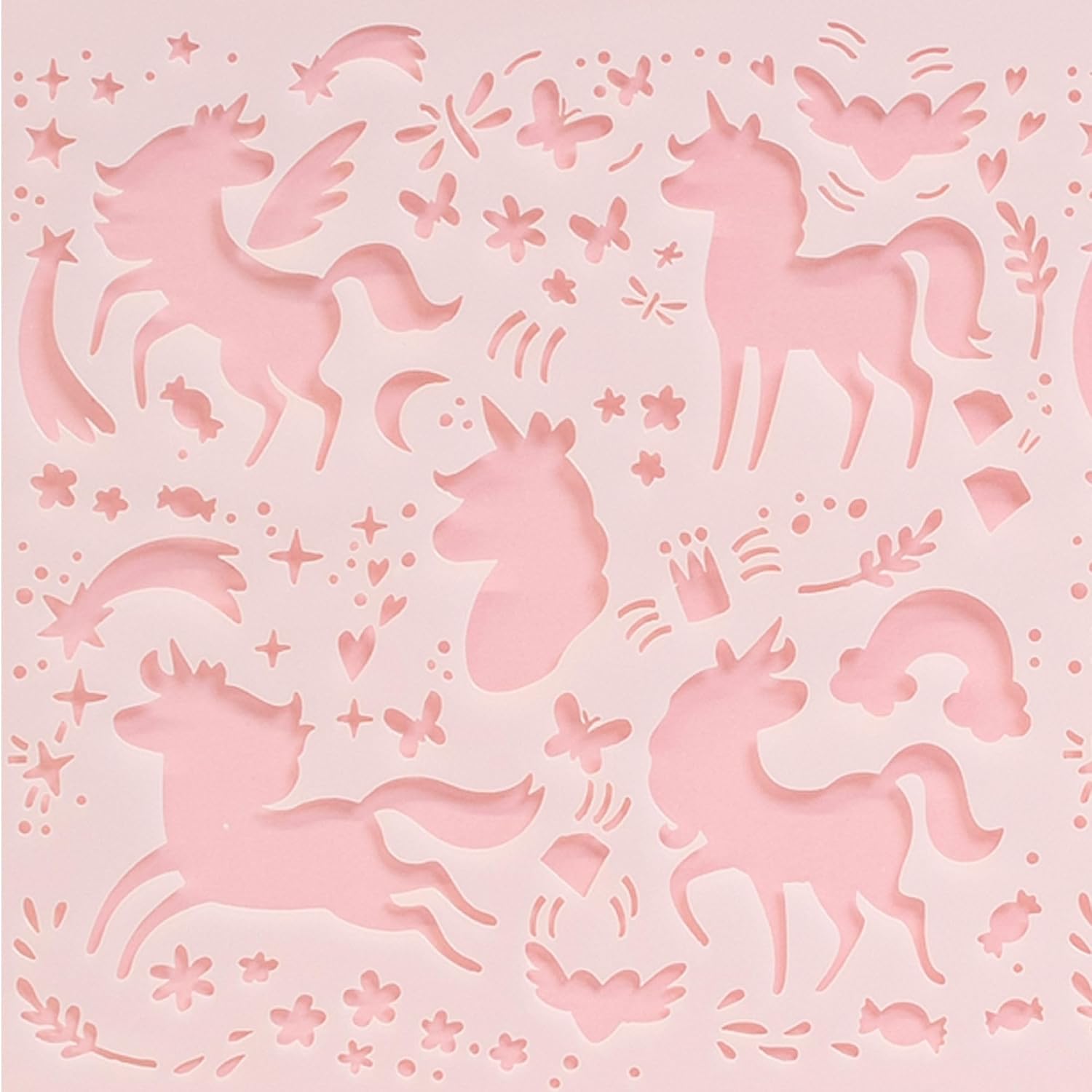 Art & Craft Stencils for Painting & DIY Projects - Reusable Large Stencils for Creative Play, Drawing, Coloring & School Crafts (Alicorn Unicorn) image 3