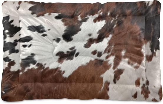 Kigai Cow Print Dog Bed Machine Washable Pet Bed Mattress Comfortable Soft Pet Bed Mat Non-Slip Bottom Couch for Small Medium Dogs,36x24 Inch