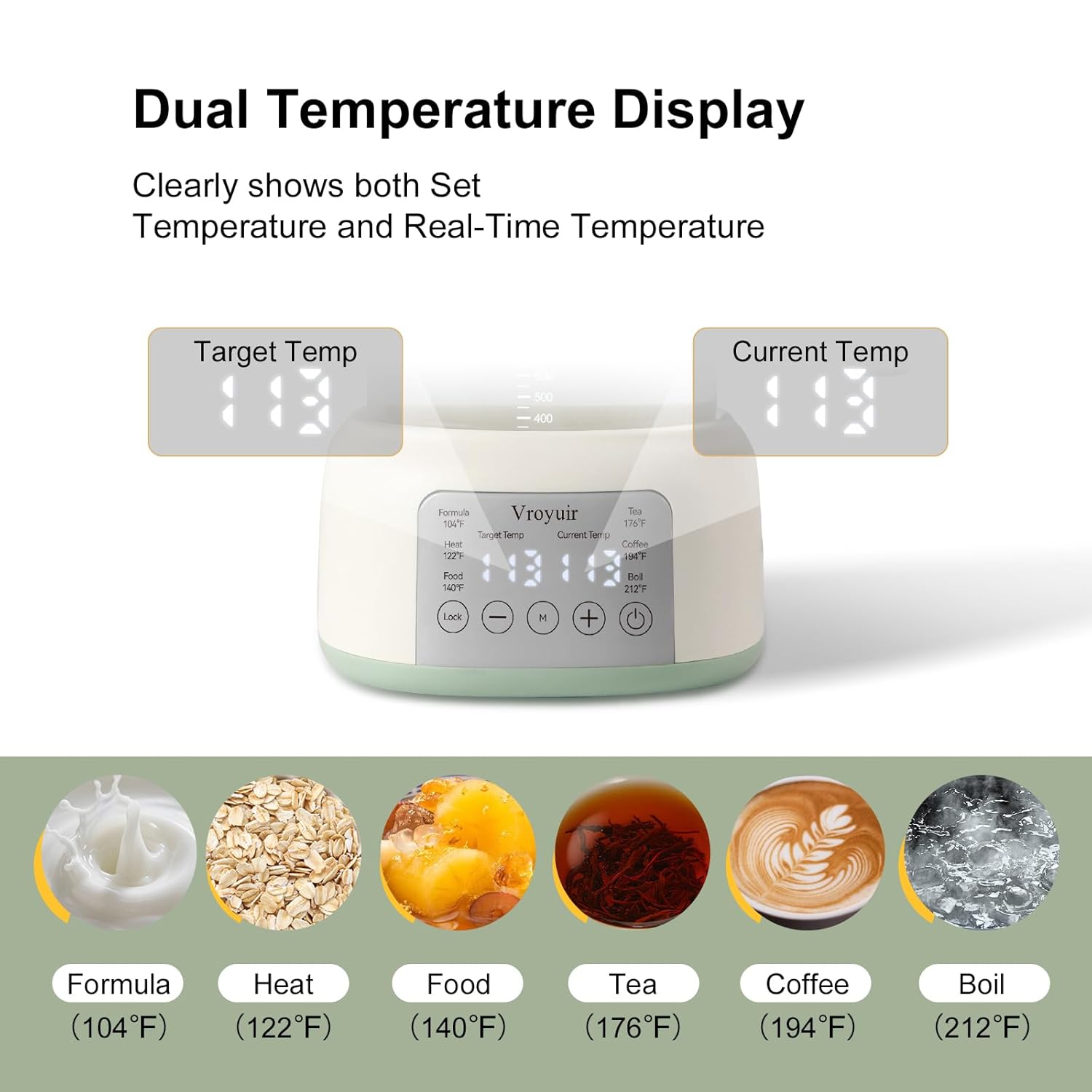 Instant Baby Water Warmer and Formula Dispenser, 1.5L Detachable Glass Tank with 6-Temp Settings, 72H Keep-Warm & Night Light, Universal for All Baby Bottles - Image 7