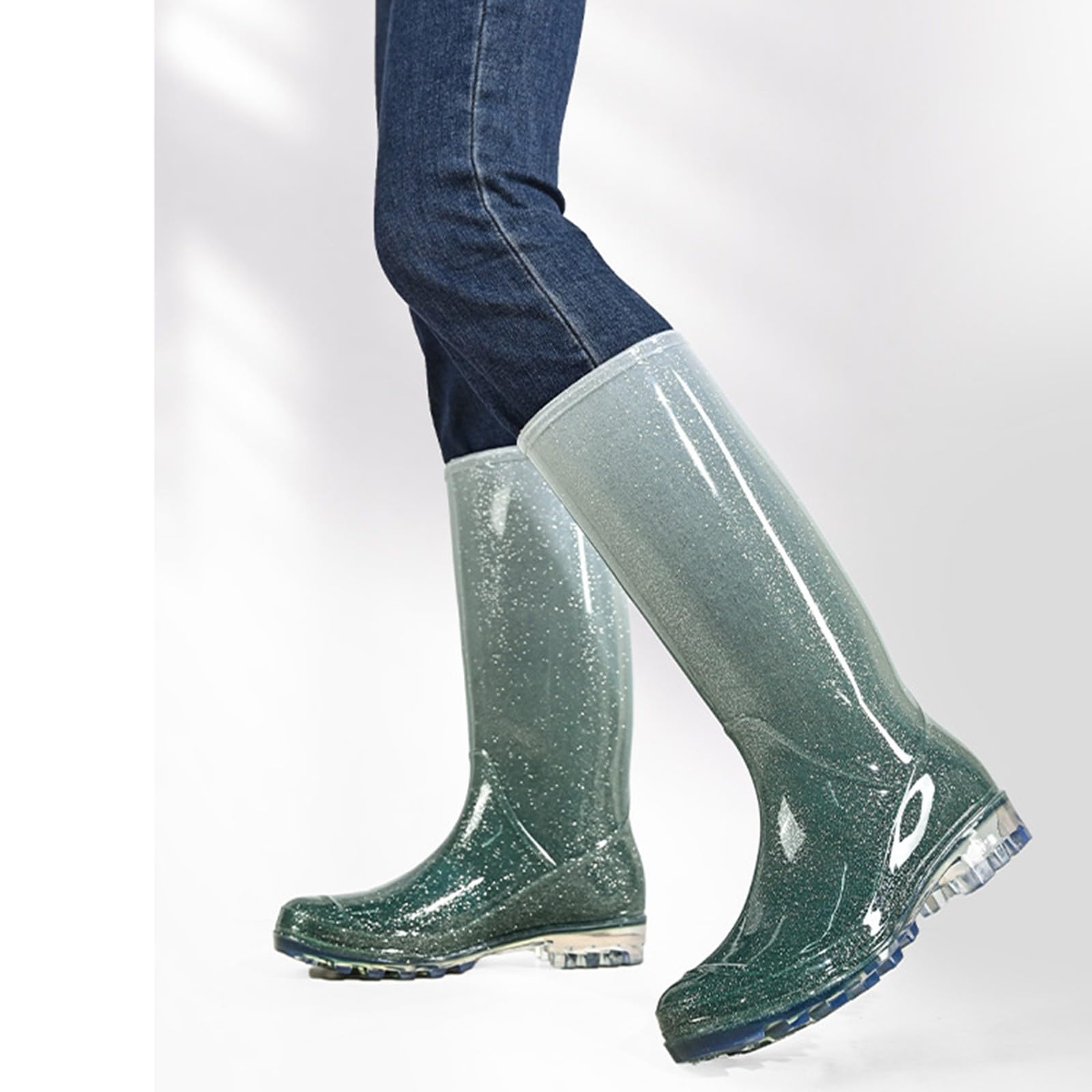 Stivali da Pioggia da Donna Scarpe da Pioggia comode Stivali di Gomma Scarpe da Giardino Antiscivolo All'aperto