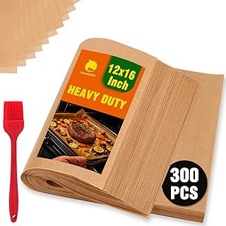 300 PCS Parchment Paper Sheets - OAMCEG 12x16 Inch No Chemical Non-Stick...