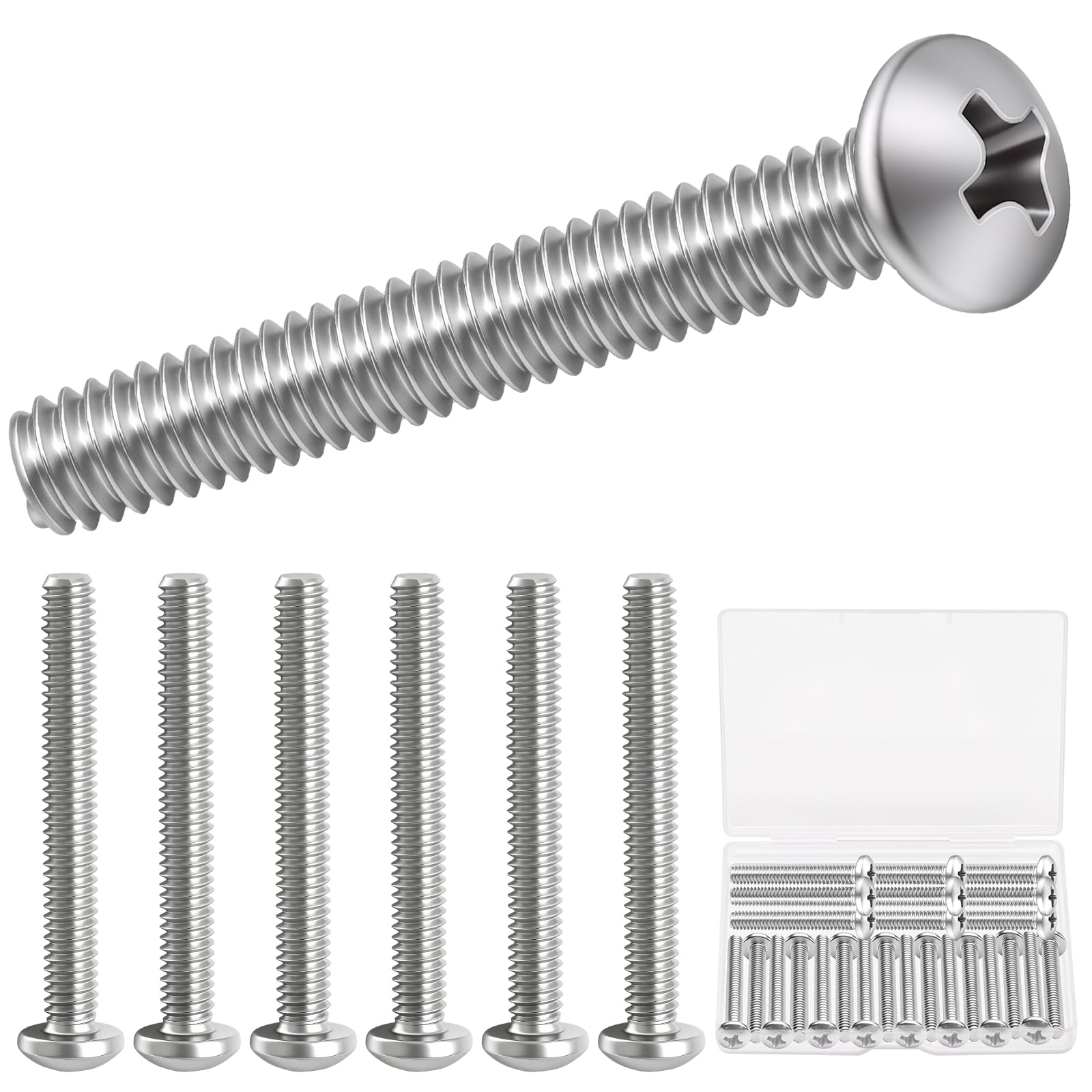 Twidec 102pc Machine Screws - Stainless Steel -21