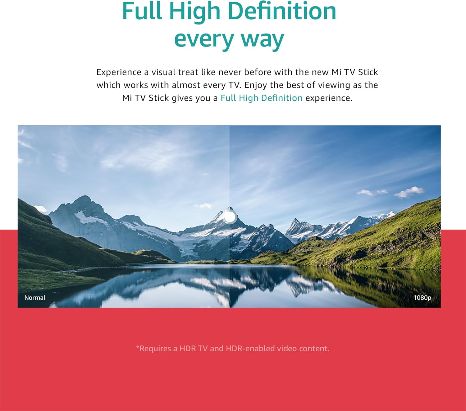 Comparison of normal and 1080P high definition image quality