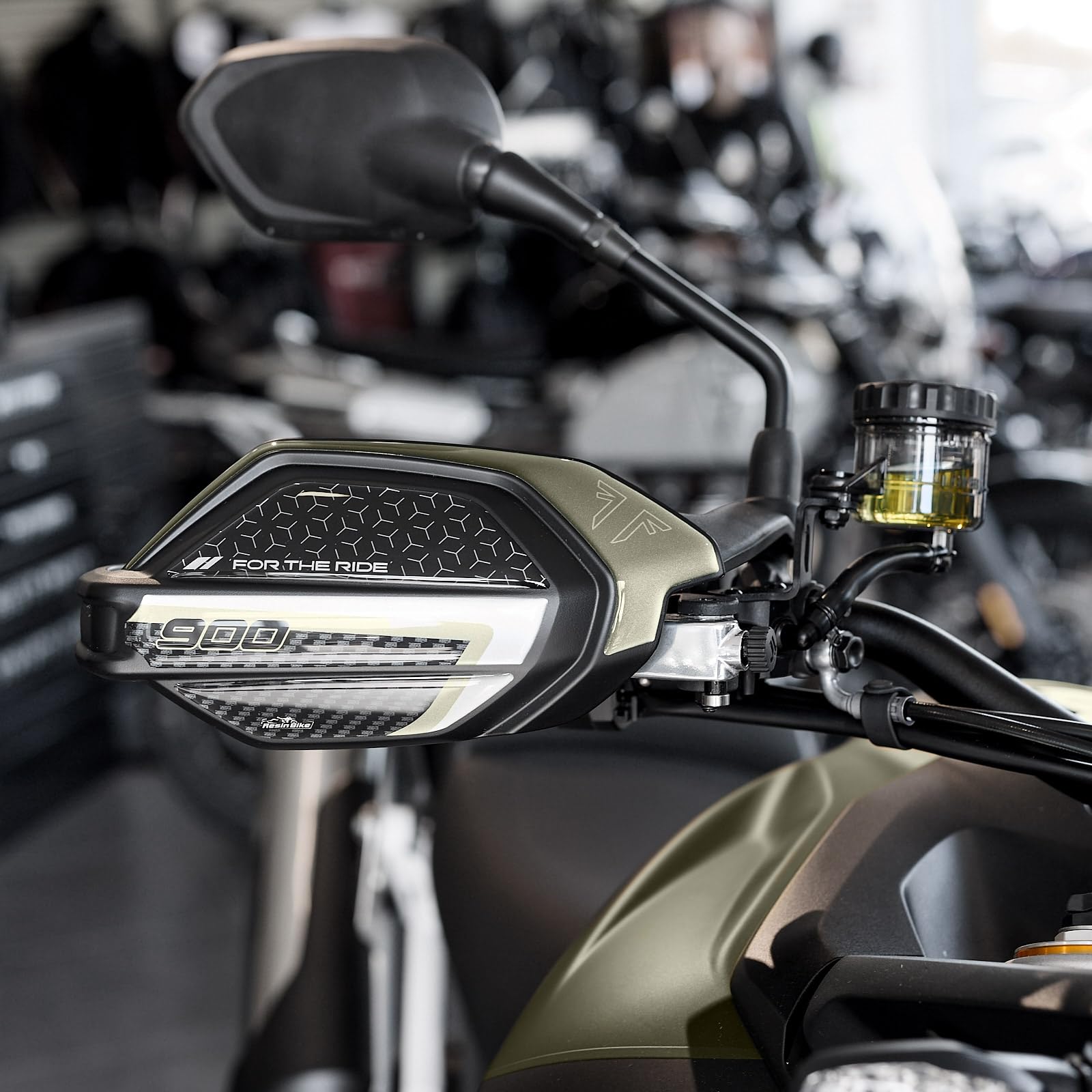 Resin Bike Adesivi Protettivi 3D Per Triumph Tiger Explorer 1200 (2016-2019) – Protezione Da Urti E Graffi, Effetto Resina, Bianco - 4