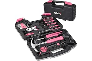 DNA MOTORING 39-Piece Mini Tool Kit for Car, Pink - Household Tool...