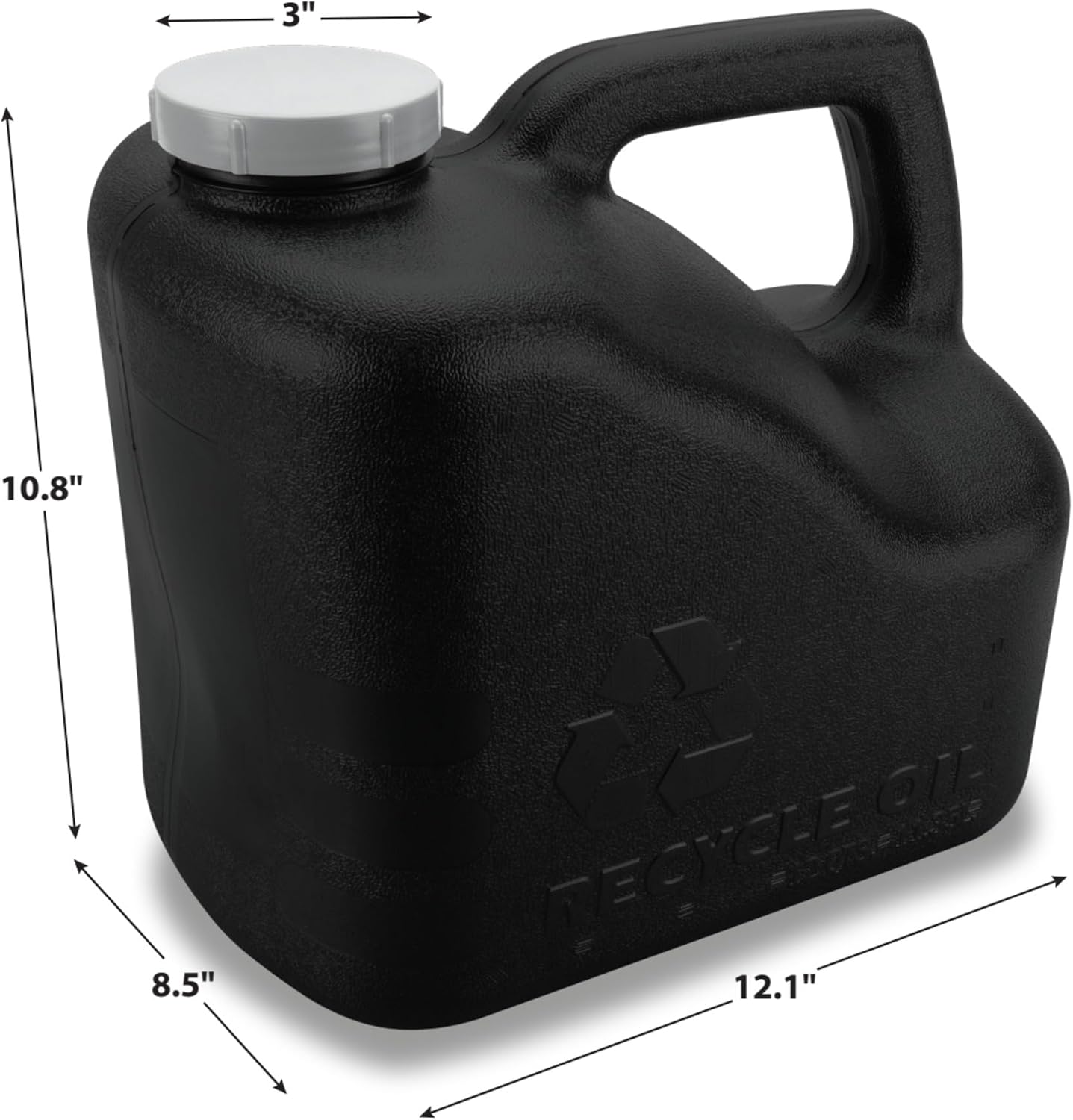 Performance Tool W4067 12-Quart Used Oil Transport Jug, Black