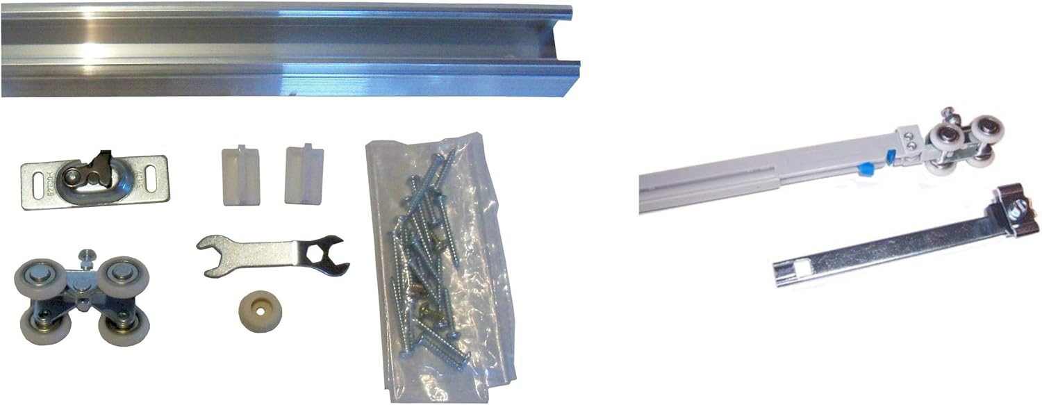 Series 1- Heavy Duty Pocket Door Track and Hardware with Soft Close (92 3/4" Track (for 48" Door))