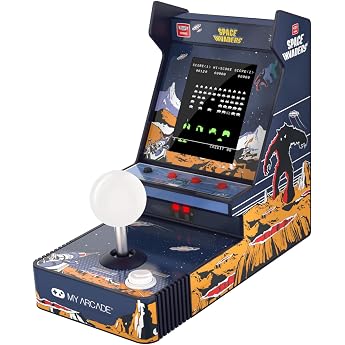 My Arcade Space Invaders Joystick Player with 3.5 inch Display - Blue Orange