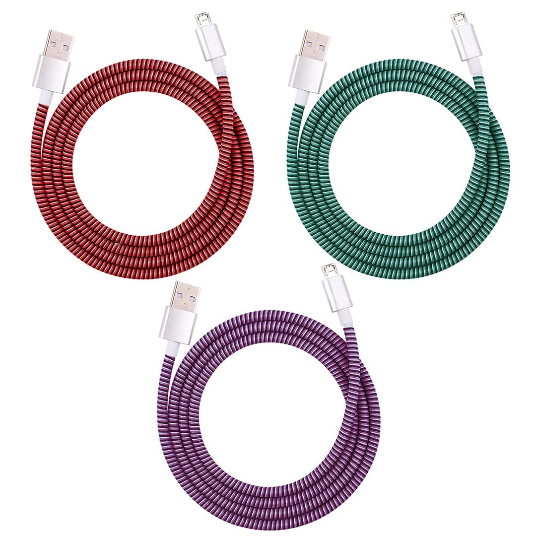 Charger, iPhone Charger, Wire Protector, Lightweight Durable Flexible Wire Winder for Charging Cables, Data Cables, Earphones, Pack of 3