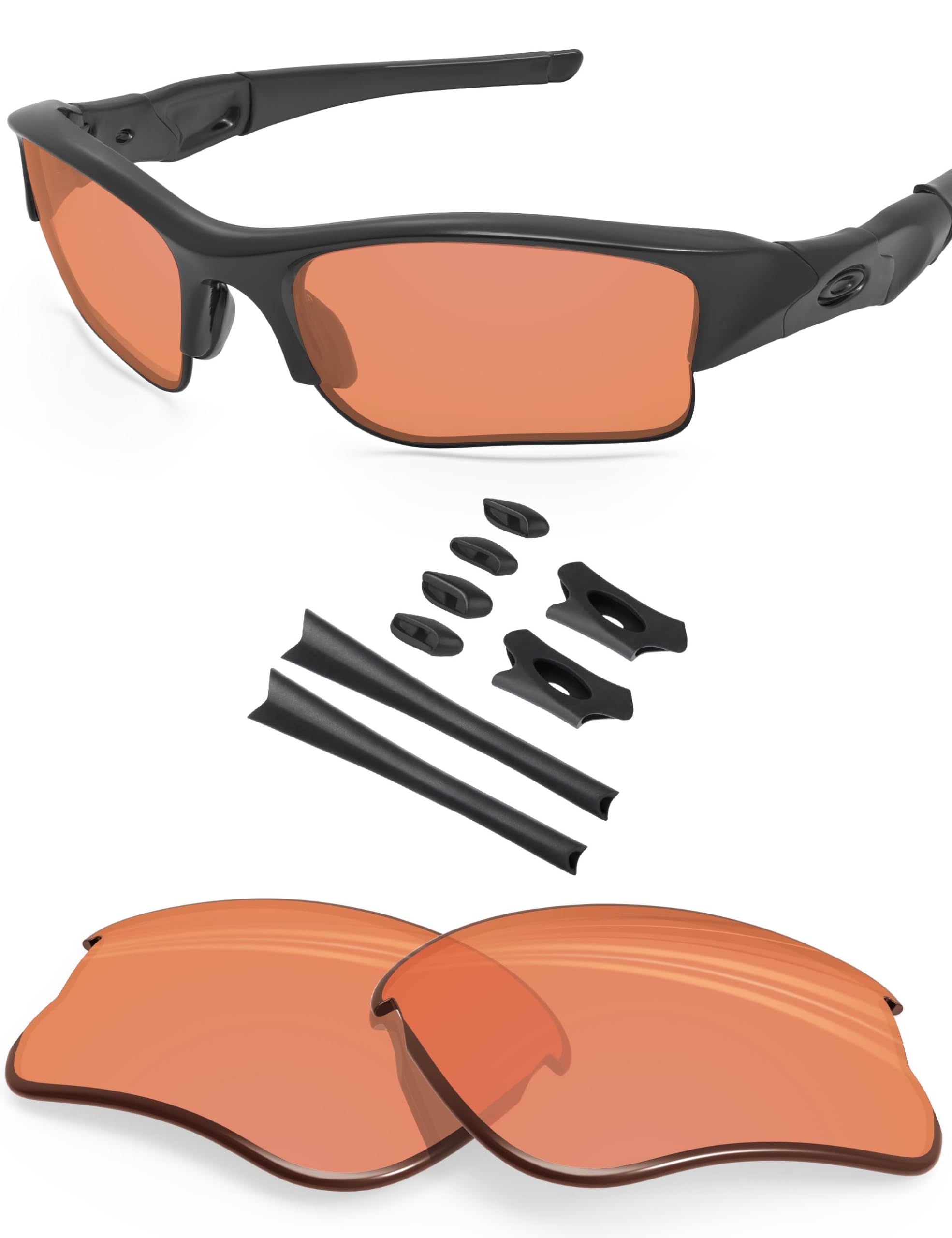 BLAZERBUCK Replacement Lenses &amp; Sock Kit for Oakley Flak Jacket XLJ Sunglass