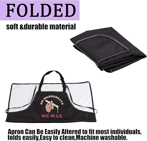 Miniatura 5 de CENWA Delantal de esteticista divertido Delantal de técnico de uñas el miércoles We Wax Cosmetología Salón Delantal Especialista en Cuidado de la