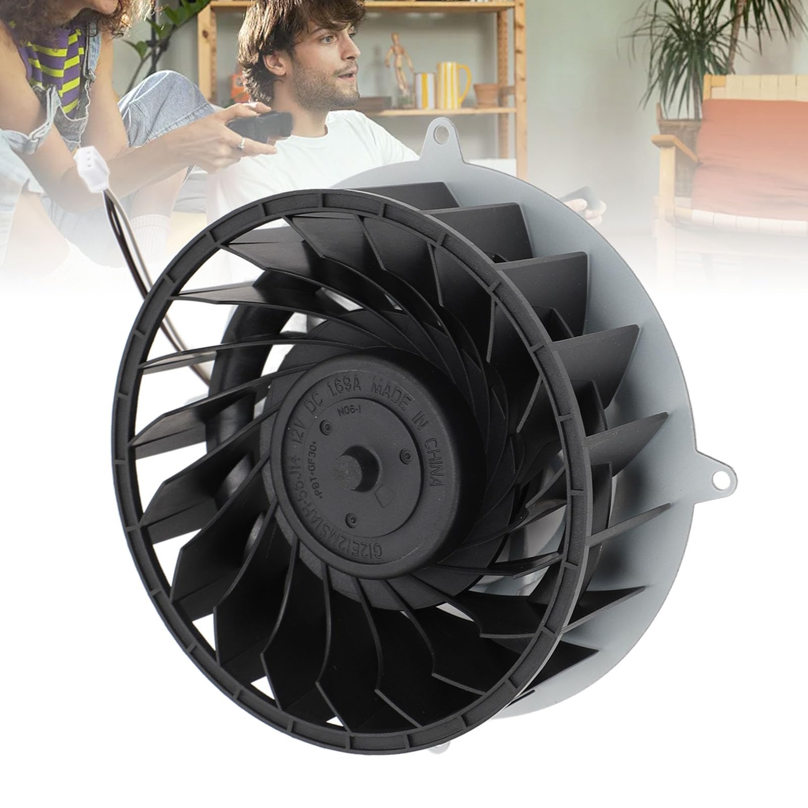 Ventilador de Refrigeración Interno de Repuesto para Slim DC12V 1.69A 1541GS-12M-WB-01 19 Brades, Conector de 3 Pines, Refrigeración Mejorada