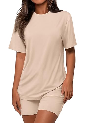 PRETTYGARDEN Women's Two Piece Matching Lounge Sets Summer Casual Tops