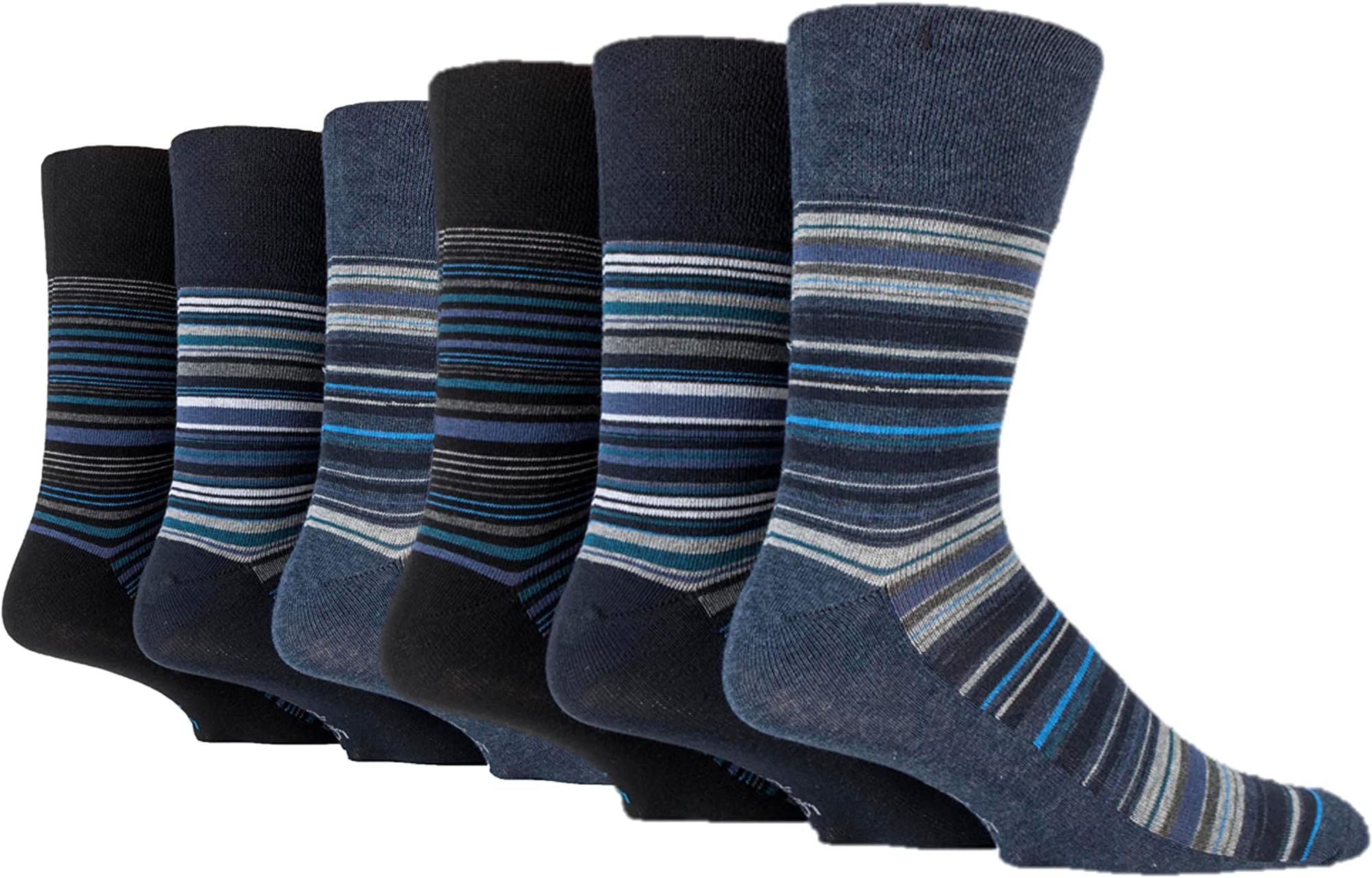 SOCK SHOP GENTLE GRIP6 Pairs Mens Bigfoot Gentle Grip Socks UK 12-14