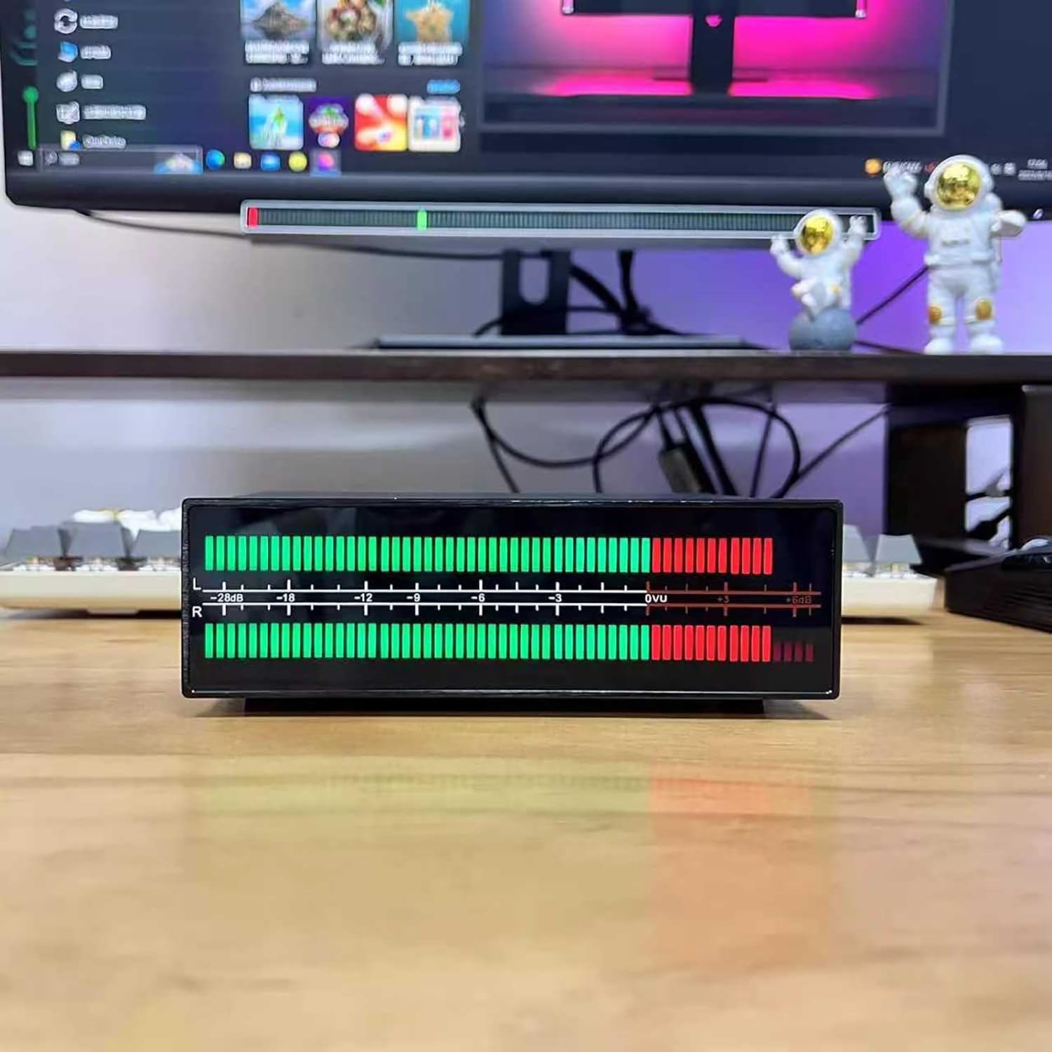 Analizador De Espectro Musical LED, Analizador De Espectro Musical Dinámico, Indicador De Sonido Estéreo, Con Mando a Distancia, 8 Efectos De Visualización, Modo De Visualización PPM/VU, Para Amantes