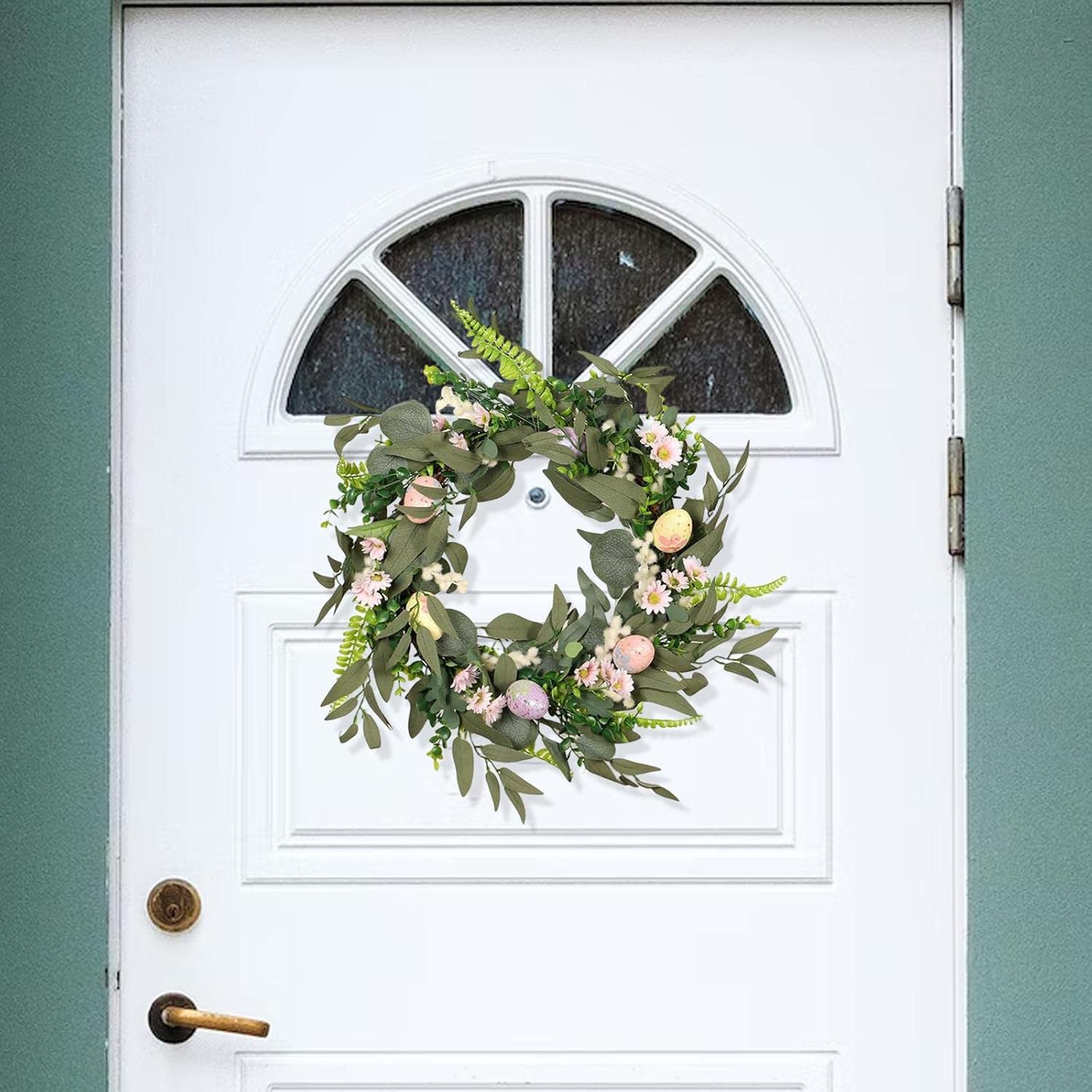 Eucalyptus Wreath Front Door Celebration Outdoor Window Easter Egg Garland