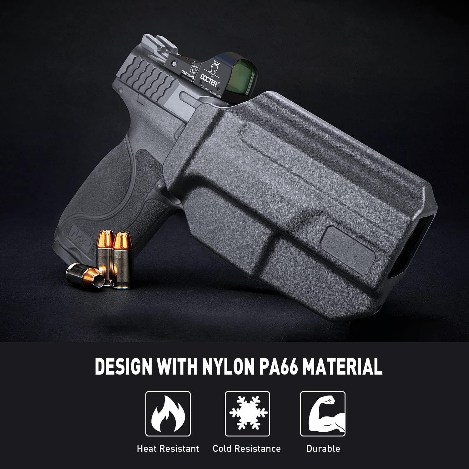 WARRIORLAND OWB Holster Thumb Release & Optic Cut Compatible with Glock 17/22/31, G19/19X/23/45, Taurus G2C/G3C, 1911 5'' No Rail, M&P M2.0 9mm/SD9 VE