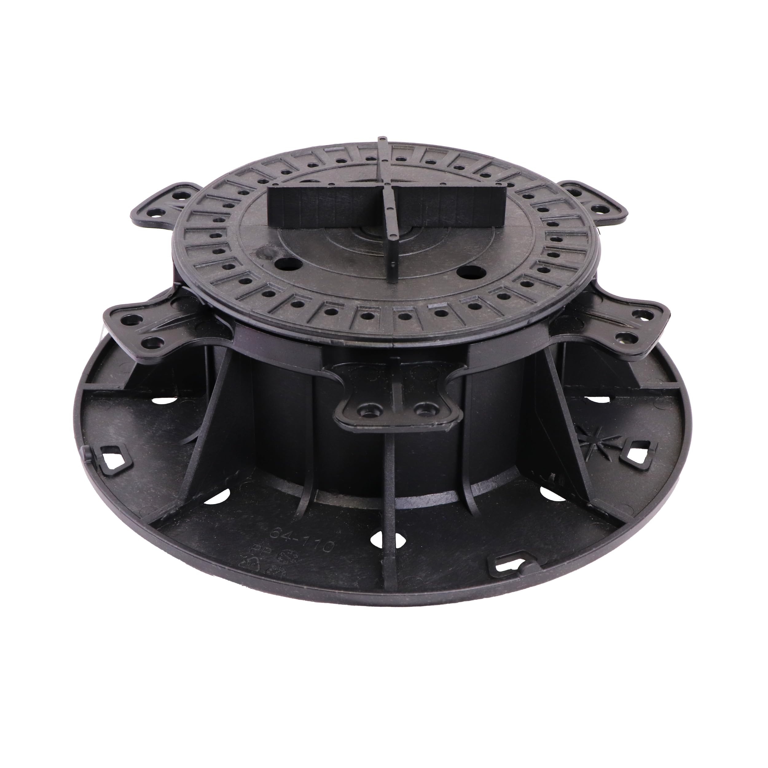 Gartenwelt Riegelsberger justierbarer Plattenlager PRO Stelzlager Stellfuß für Terrassen-Platten Keramik Stein Beton Fliesen höhenverstellbar 64-110 mm | 42 Stück (1 Karton)