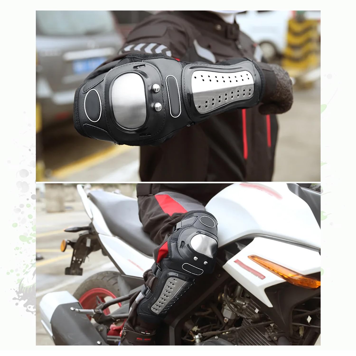 OTOROYS Alloy Steel Elbow and Knee Guard Flexible Adjustable Armor Protector Guard (Set of 4) (Full Elbow Knee Pads (Pack of4)) - Image 8 thumbnail