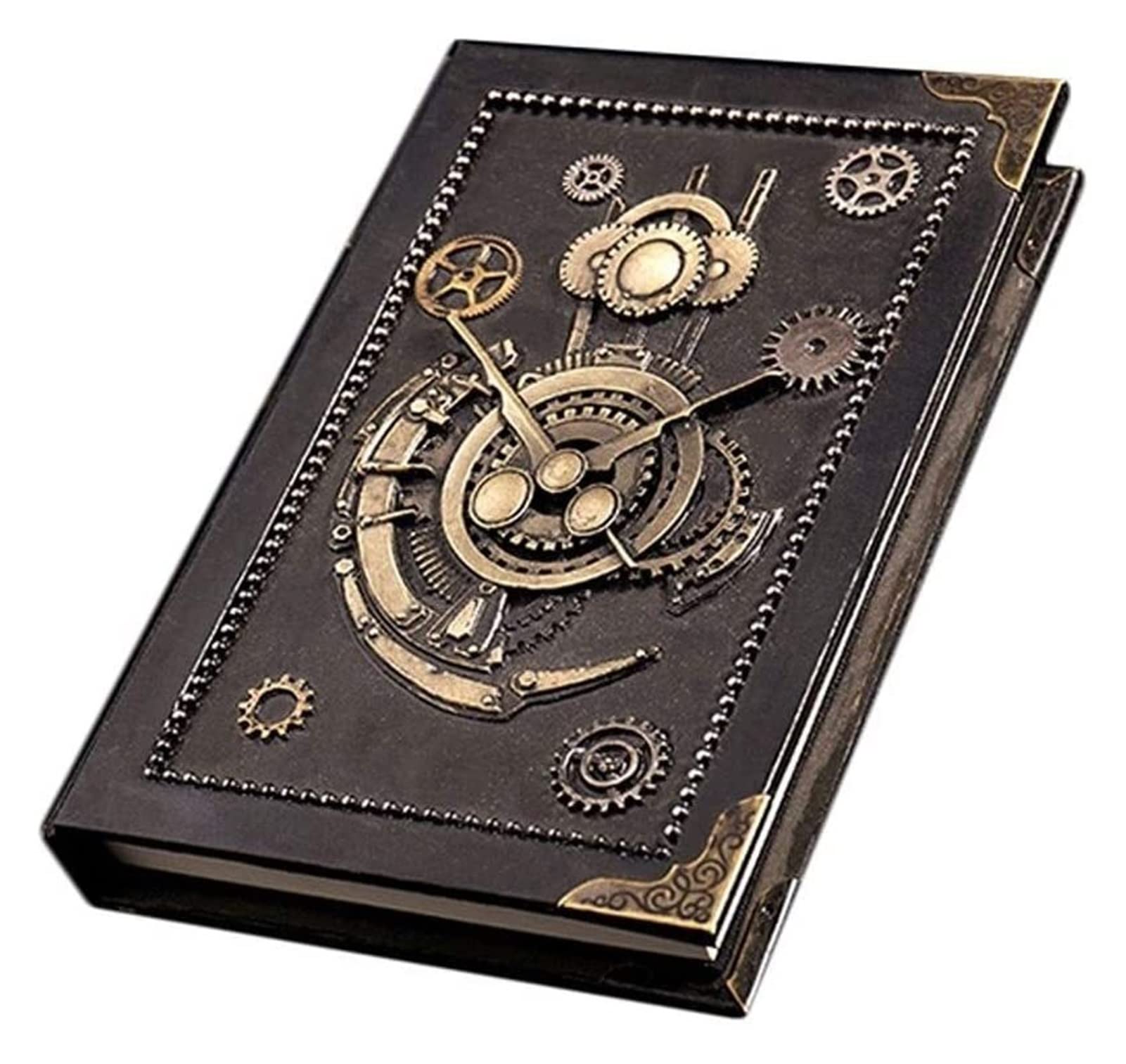 Cuaderno Libreta Diario De Historia, Tapa Dura, Material De Metal Cortical, Diario, Papel Grueso Premium Rayado Clásico, 6.5 X 5 Pies Cuaderno De Viaje(B)