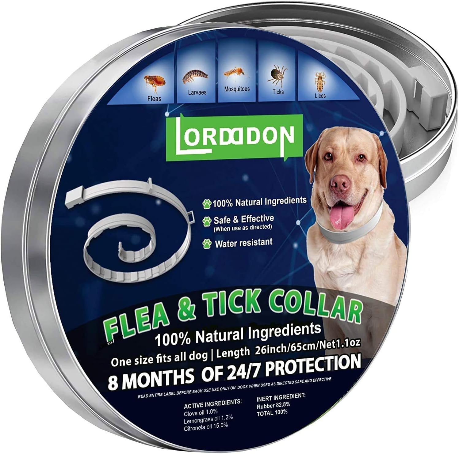 Flea and Tick Prevention Collar One Size Fits All Dogs and Cats Flea and Tick Control with Adjustable Design