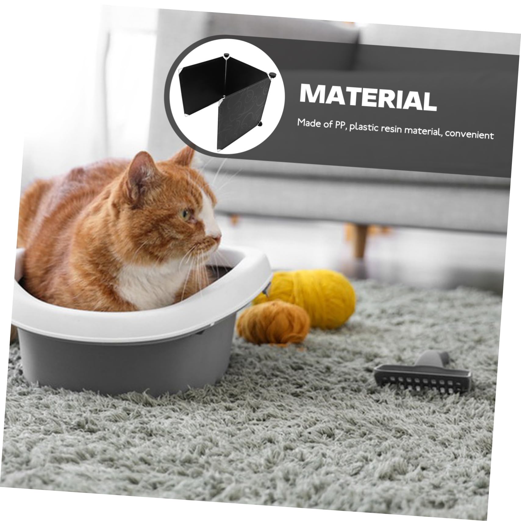 3stücke Teiliges Katzentoiletten-schutzset Spritzschutz Für Katzenstreu Einfach Anzubringen Und Individuell Anpassbar Für Katzenkisten Für Zuhause Bad Und Balkon