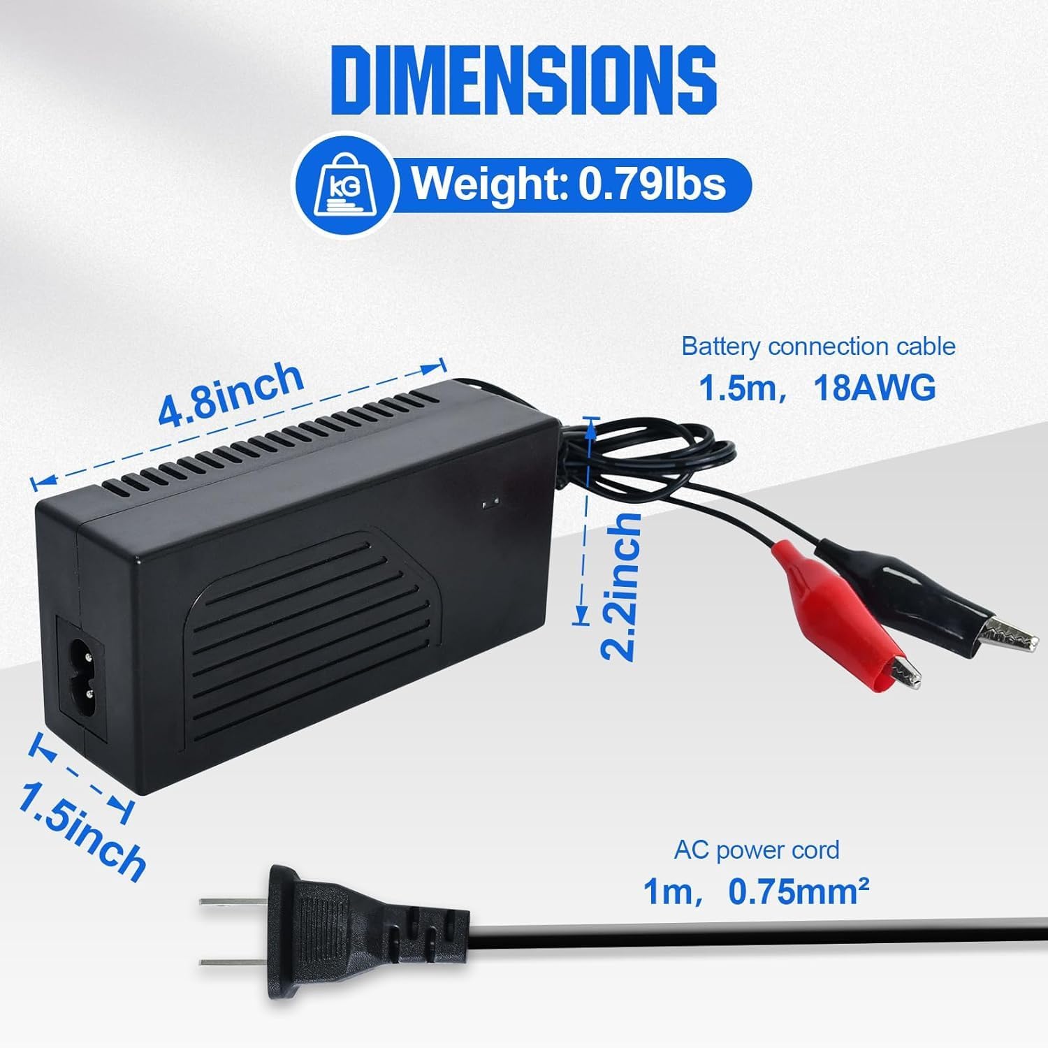 DC HOUSE 12V 12Ah LiFePO4 Lithium Battery and 12V 4A lithium Battery Charger, Build in 15A BMS, Up to 15000+ Cycles, for Trolling Motor, Energy Storage - Off-Grid Applications (Split Shipment)