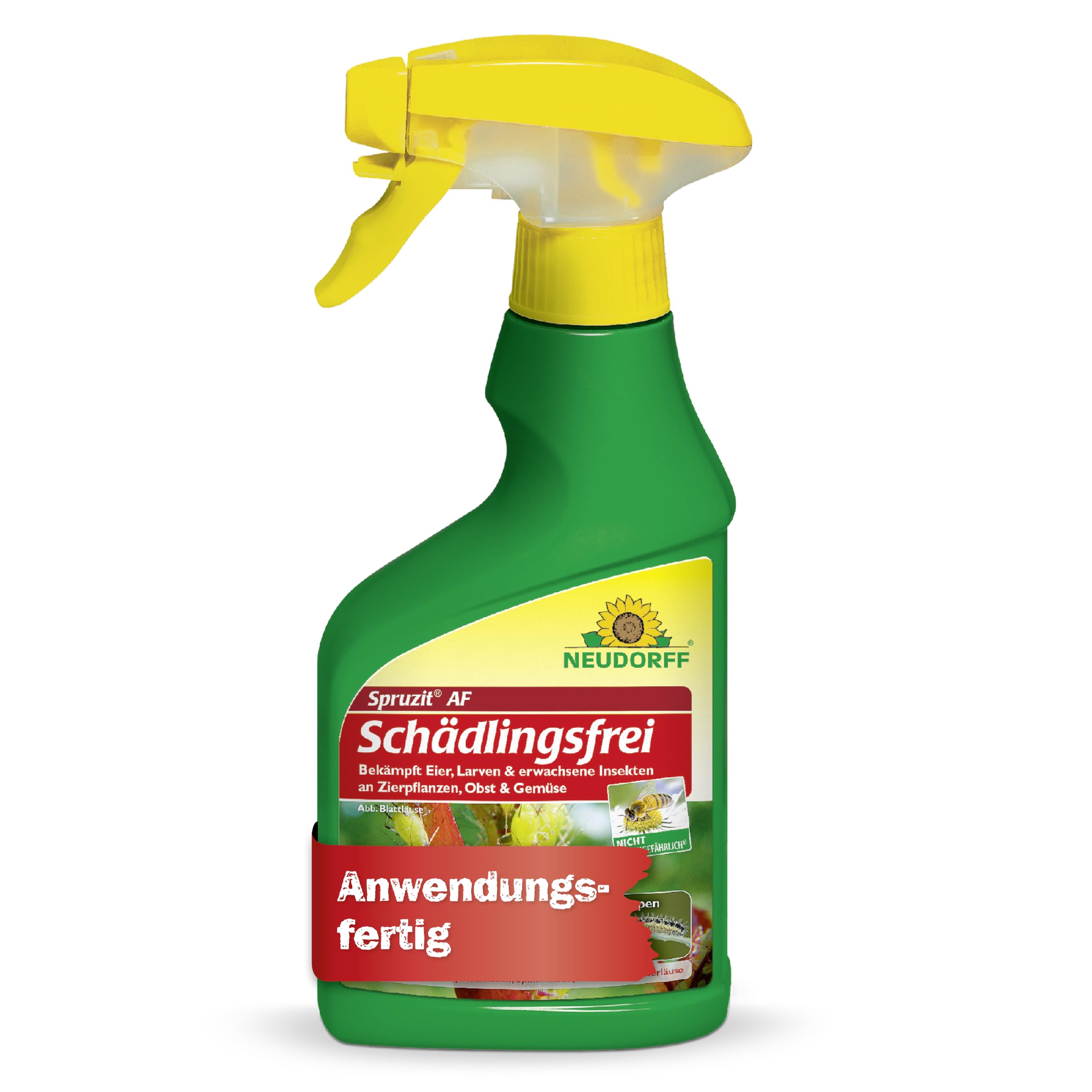Neudorff Spruzit AF Schädlingsfrei – Bekämpft Schädlinge wie Buchsbaumzünsler, Blattläuse, Thripse an Zierpflanzen, Gemüse, Obst und Kräutern, 250 ml