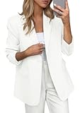 Blazers for Women Business Casual Outfits 2025 Fall Open Front Long Sleeve Suit Jackets Office Work Clothes