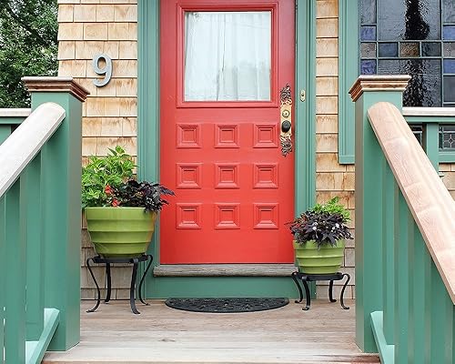 Miniatura 5 de Achla Designs - Soporte para macetas de patio, 8 pulgadas de alto, color negro