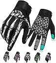 RIGWARL Motorcycle Gloves for Men Women Touchscreen, Lightweight Dirt Bike Glove Non-Slip, Skeleton Motorcycle Riding Glove