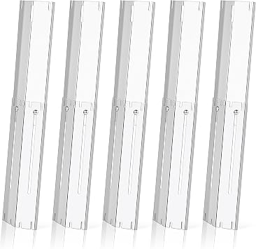 Universal Stainless Steel Adjustable Grill Heat Plates Heat Tents Heat Shields Burner Cover, Compatible with Charbroil, Nexgrill, Brinkmann, Dyna Glo etc., Extends from 11.75" up to 21" L, 5 Pack