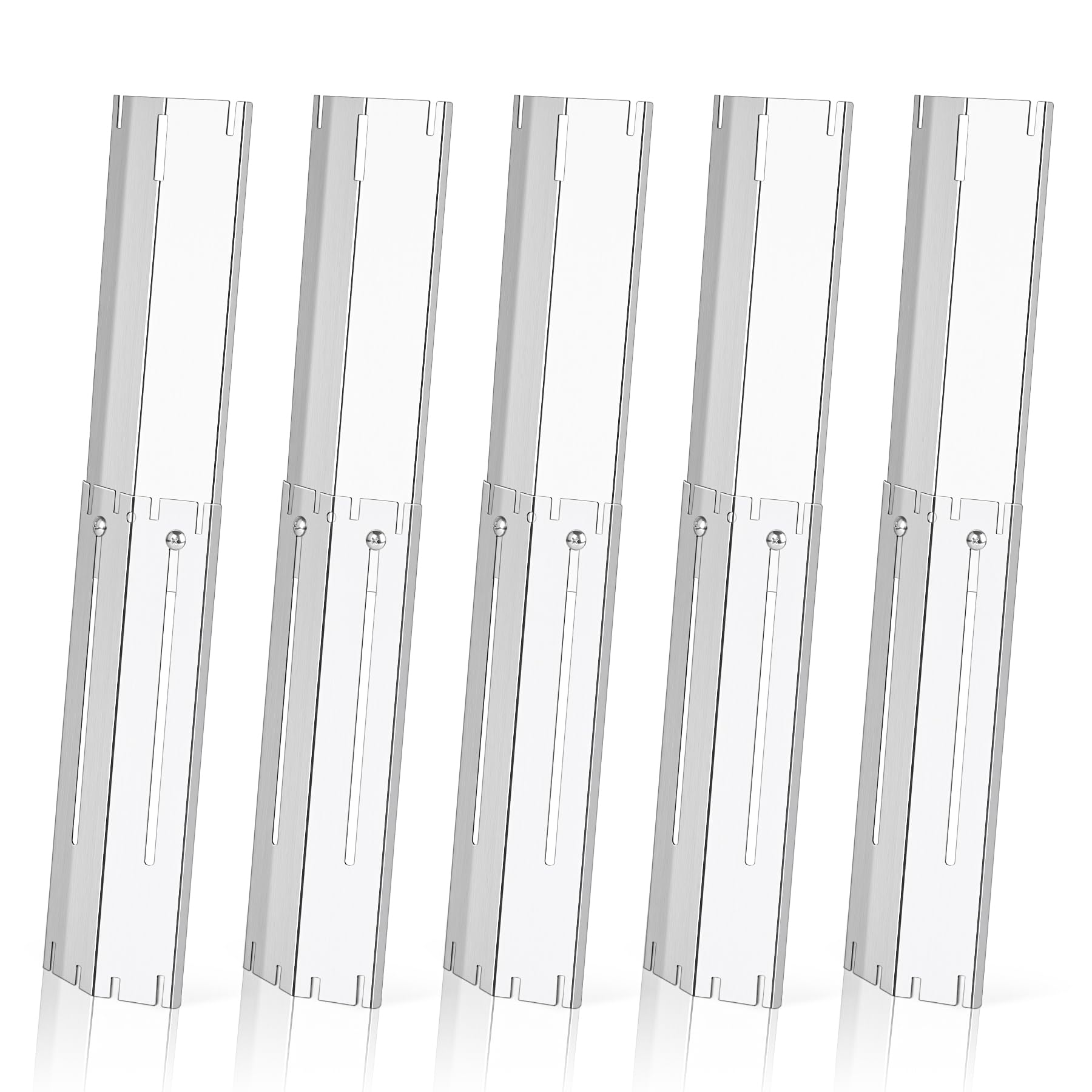Universal Stainless Steel Adjustable Grill Heat Plates Heat Tents Heat Shields Grill Burner Cover,Compatible with Charbroil, Nexgrill, Brinkmann, Dyna Glo etc.,Extends from 11.75