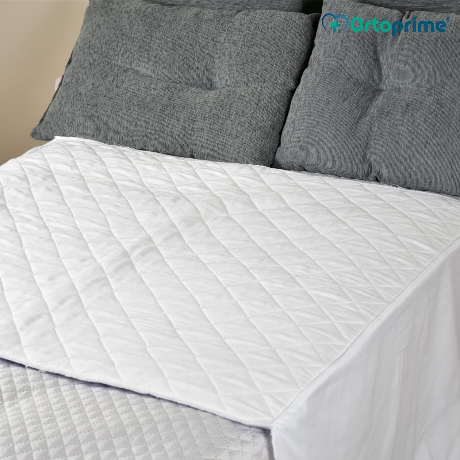 OrtoPrime Empapador Cama Super Absorbente 4,65 litros m2 + 400 Lavados - Protector Colchón 5 Capas - para Adultos Bebes y Niños - Protector Lavable con Alas - 90 x 85
