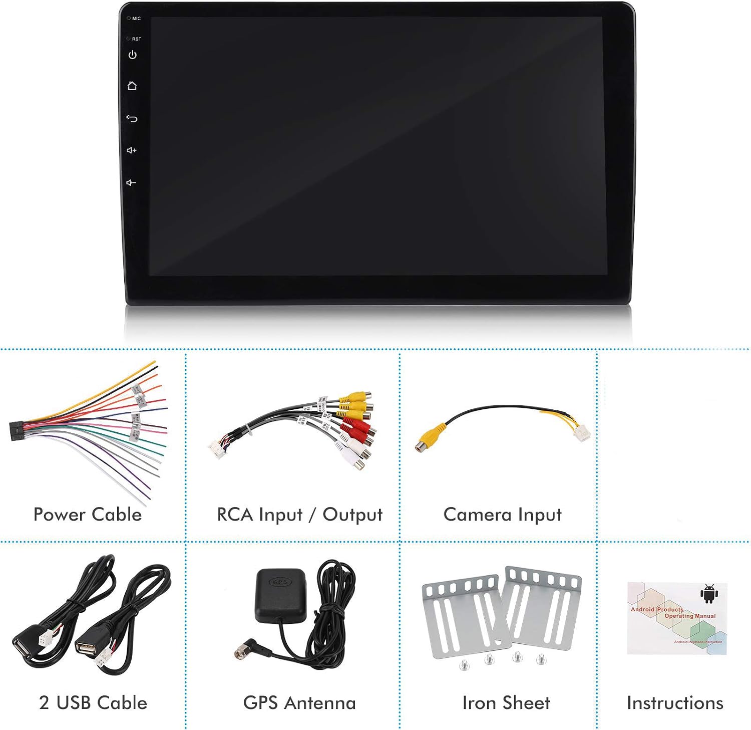 Flаѕh Dеаlѕ - 70% оƒƒ 10.1InchTouch Screen HD Double Din Car Stereo Radio Receiver,KANAV MP5 Multimedia,Link(Android/iOS) Rear View Support GPS, Navigation WiFi Bluetooth Radio,Rear View Camera Dual Link [2G+32G]