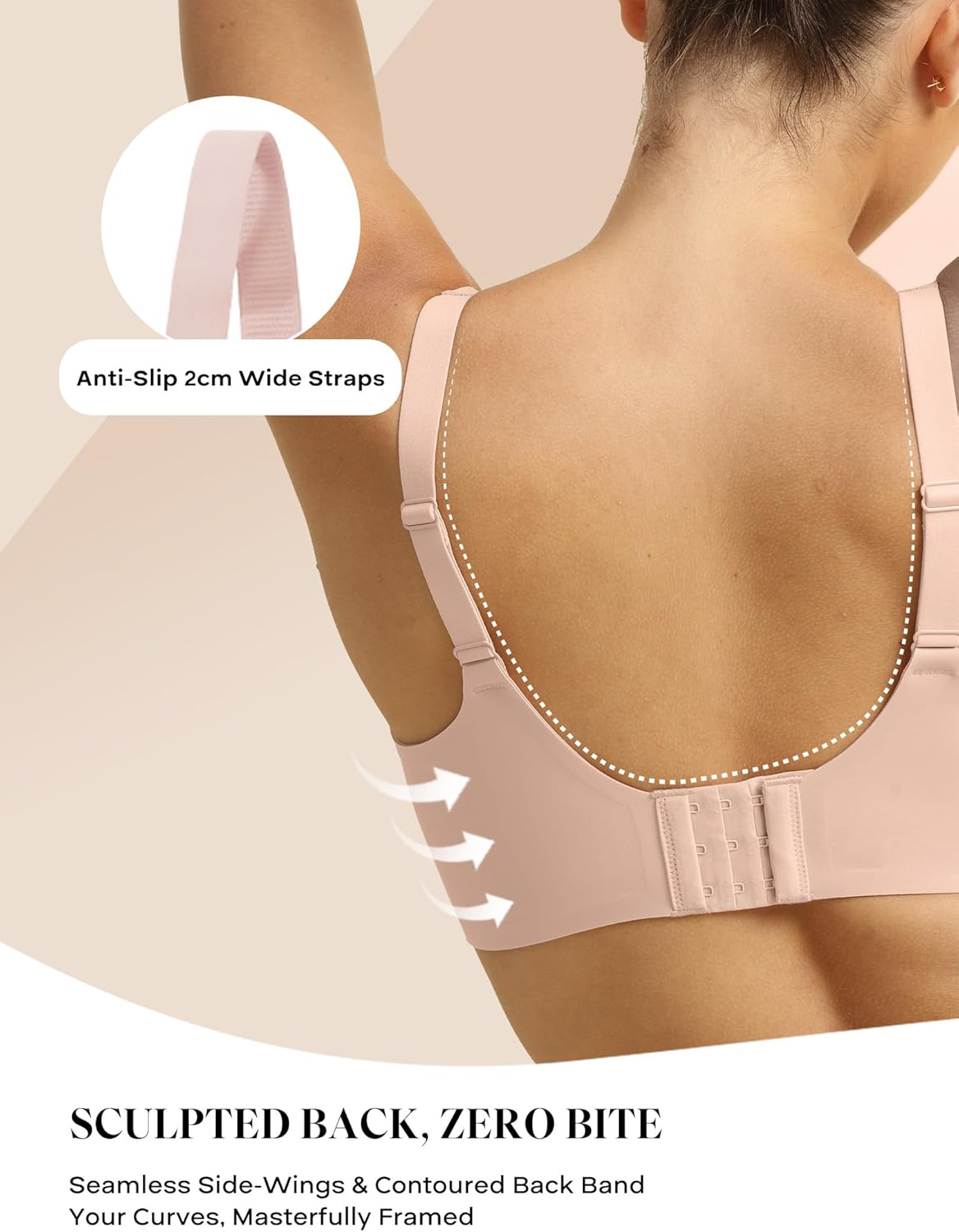 COMFELIE Women Plunge No Underwire Bra Deep V Seamless Supportive Bras Buttery Smooth Comfort Soft Bralettes Underwear - Image 4