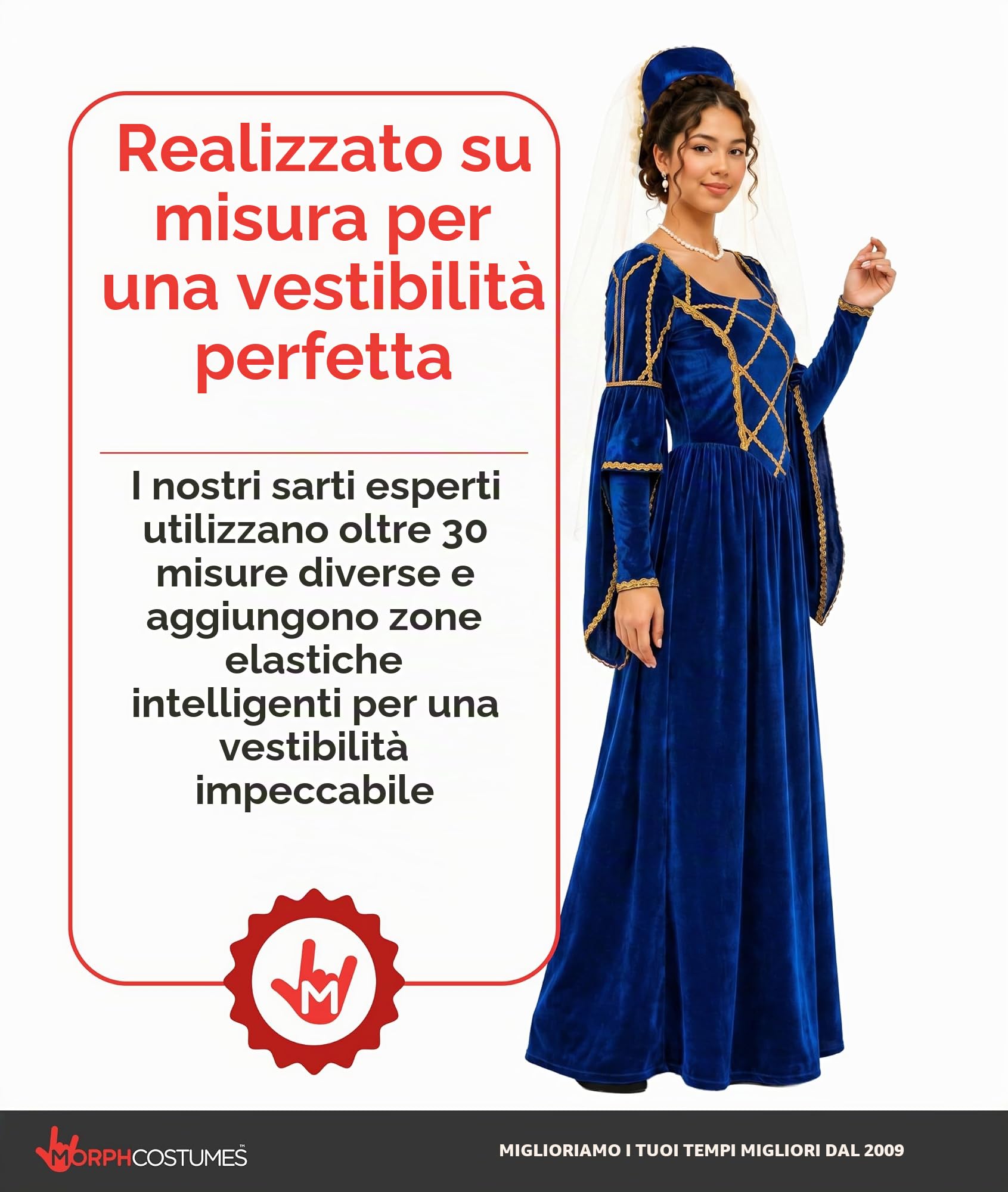 Fun Shack Tudors Da Donna Costume Giornata Mondiale del Donna