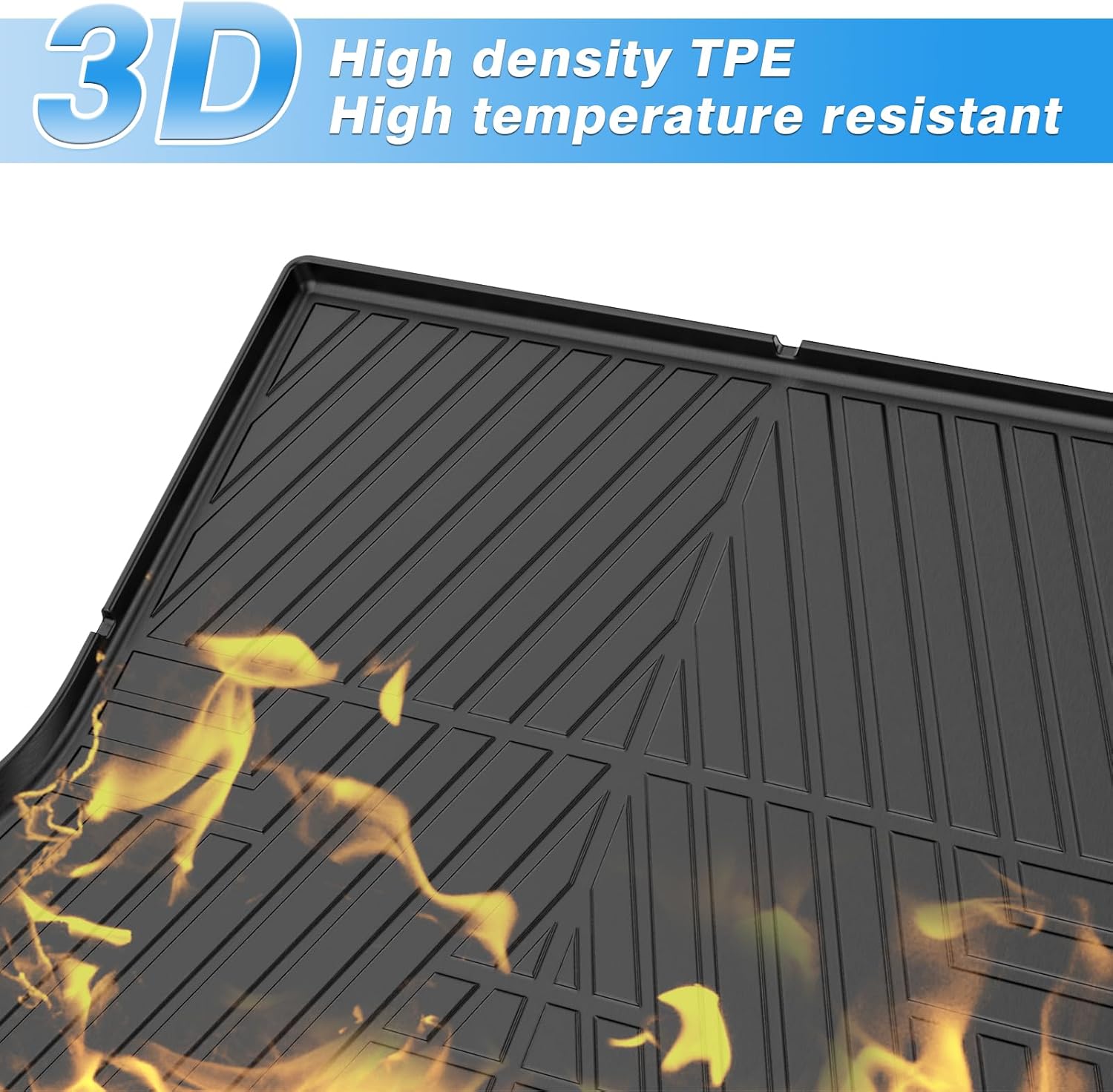 Powerty Truck Bed Mat for Nissan Frontier 2022-2025 Accessories Bed Liner 5FT(60") All Weather Truck Bed Liner Heavy-Duty Cargo Liner TPE Pickup Bed Mat