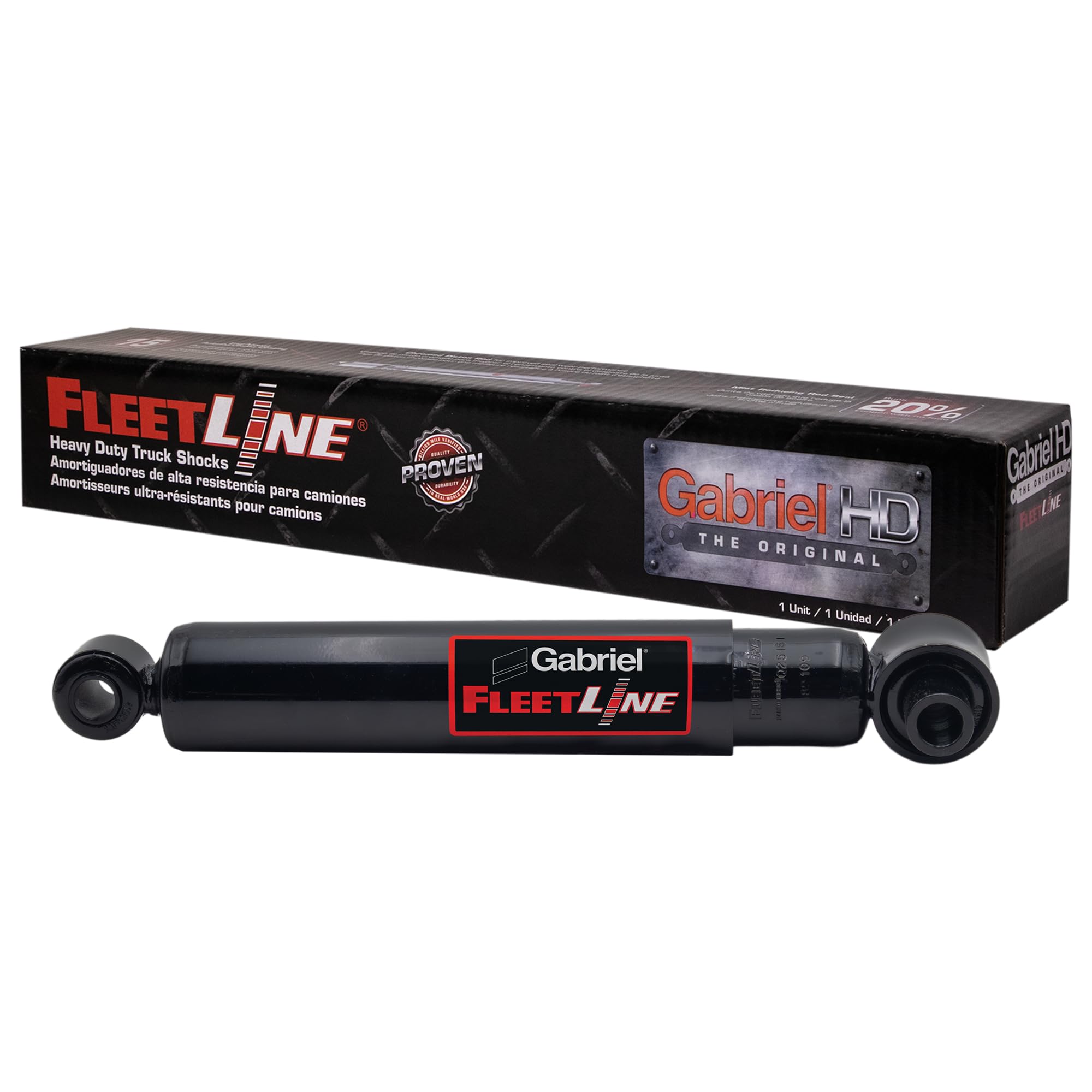 Gabriel 85109 FleetLine HD Truck Rear Shocks Fits Kenworth; Peterbilt; SAF Holland; Volvo VHD VNL VNX; Western Star; Truck Tractor Bus Motorhome Air Suspensions OEM# 471700004423